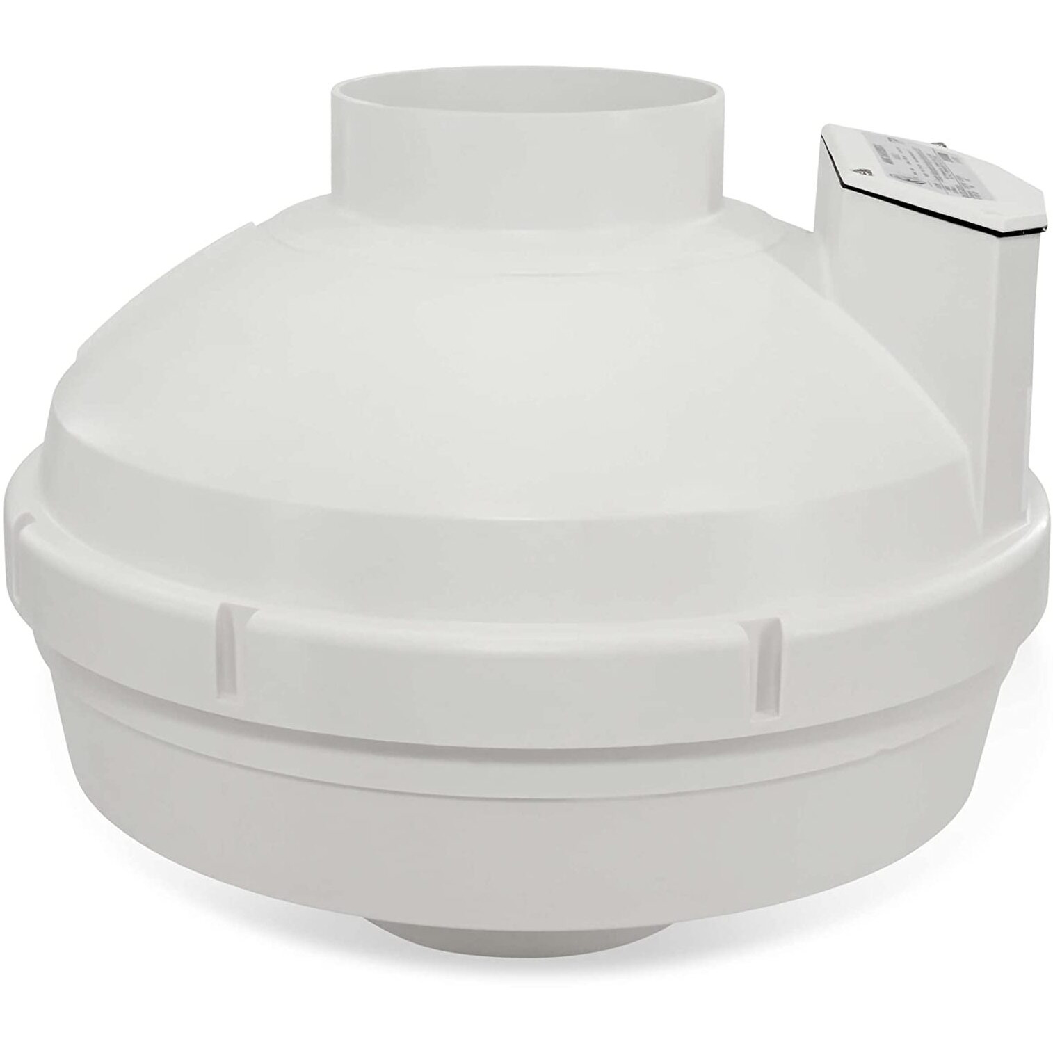 Festa Radon Amg Maverick Radon Fan - Quiet And Energy Efficient 260 Cfm Radon Mitigation System Inline Duct Fan - 4"" Electric Inline Fan - Made With Sturdy Glass Reinforced Poly-Resin - White