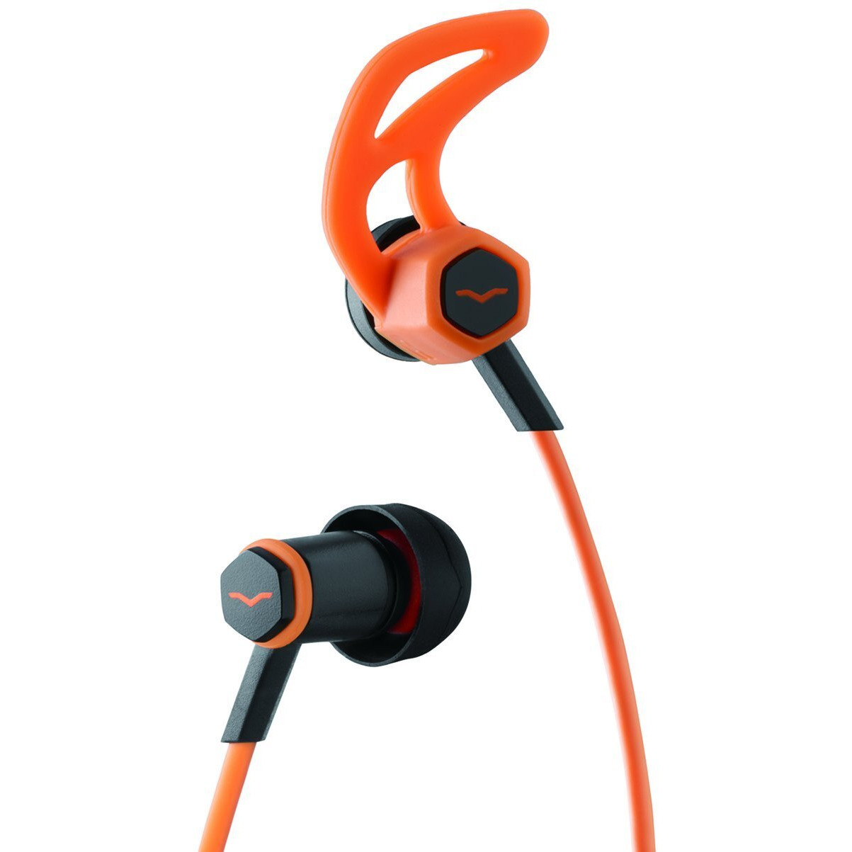 V-Moda Forza In-Ear Hybrid Sport Headphones With 3-Button Remote & Microphone - Samsung And Android Devices  Orange