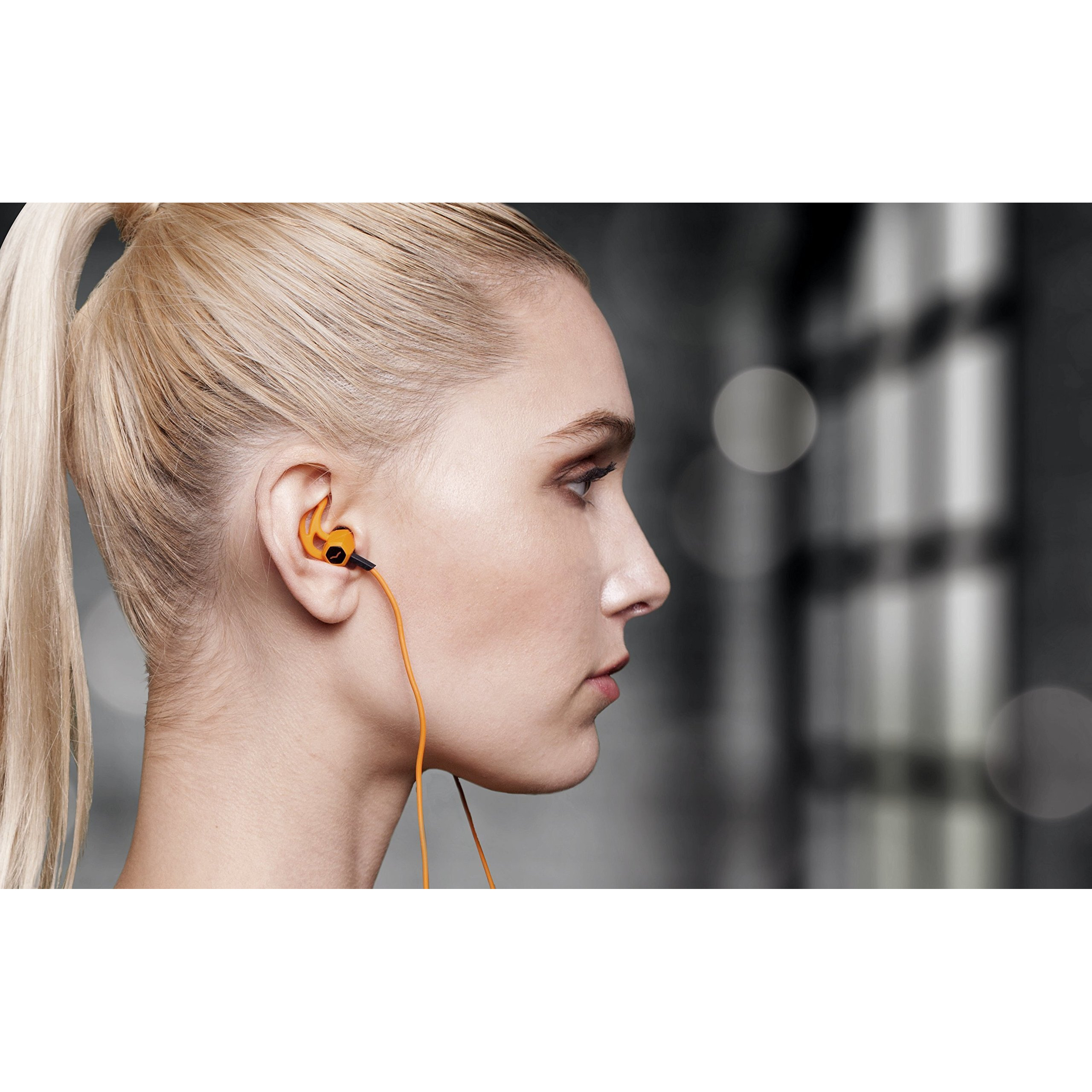 V-Moda Forza In-Ear Hybrid Sport Headphones With 3-Button Remote & Microphone - Samsung And Android Devices  Orange