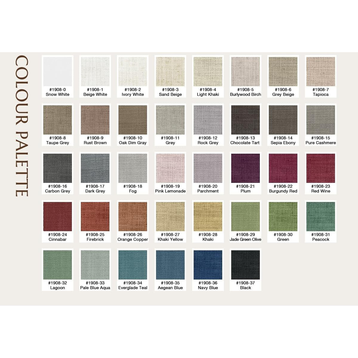 Twopages Liz Faux Linen Curtain Fabric Sample Booklet  38 Colors