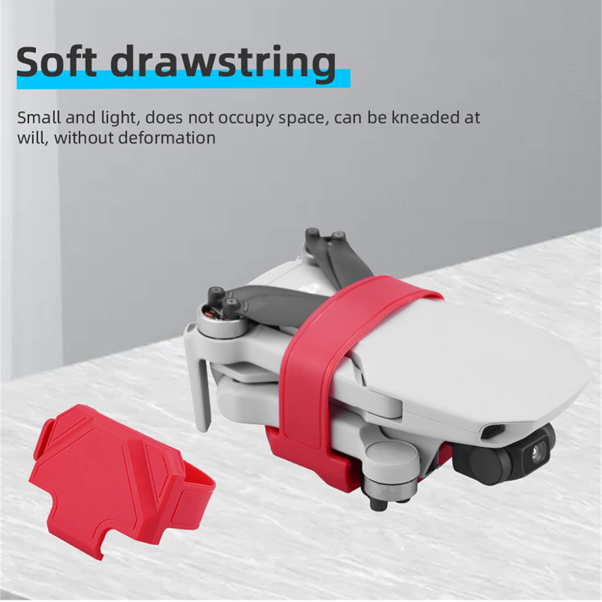 Senskdn Mavic Mini/Mini 2/Mini Se Propeller Holder Guard Strap Blade Protector Stabilizer Fixator Quick Release For Dji Mavic Mini/Mini 2/Mini Se Drone Accessories (Red)