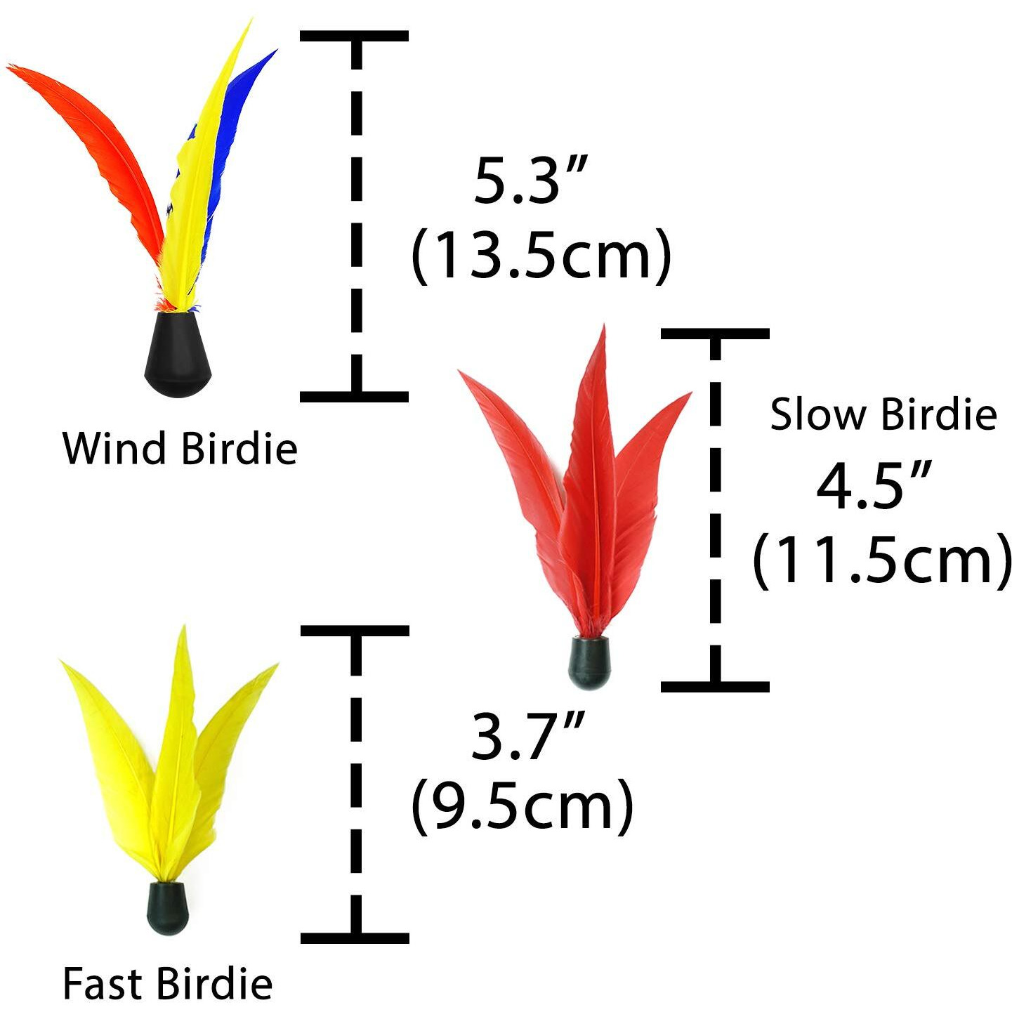 Jazzminton 10 Replacement Birdies Or Shuttlecocks For Indoor And Outdoor Game - Played At Parks  Beach  Lawn  Yard  Or Tailgating