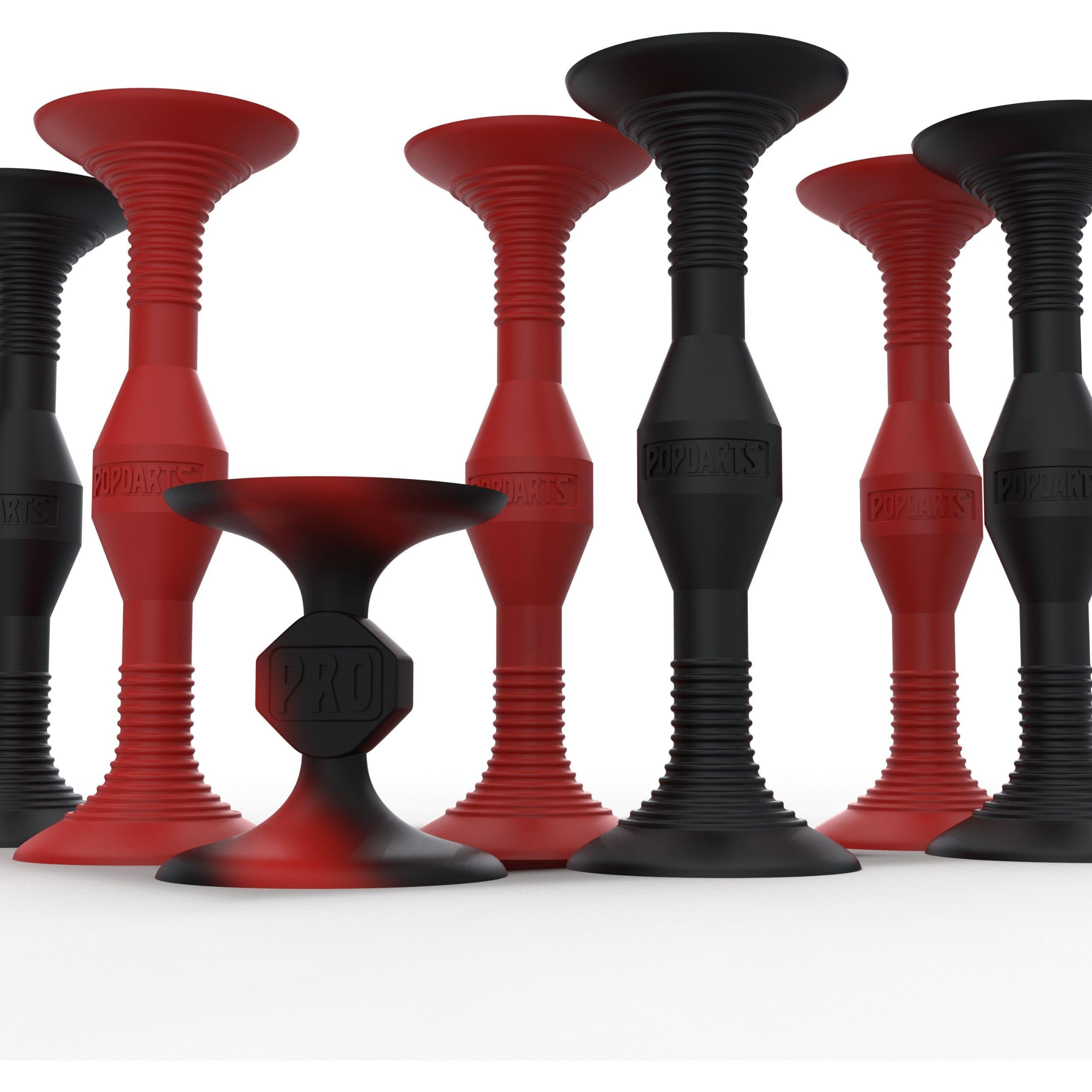 Popdarts Pro Pack Game Set (Red & Black) - Indoor  Outdoor Suction Cup Throwing Game - Competition With A Pop
