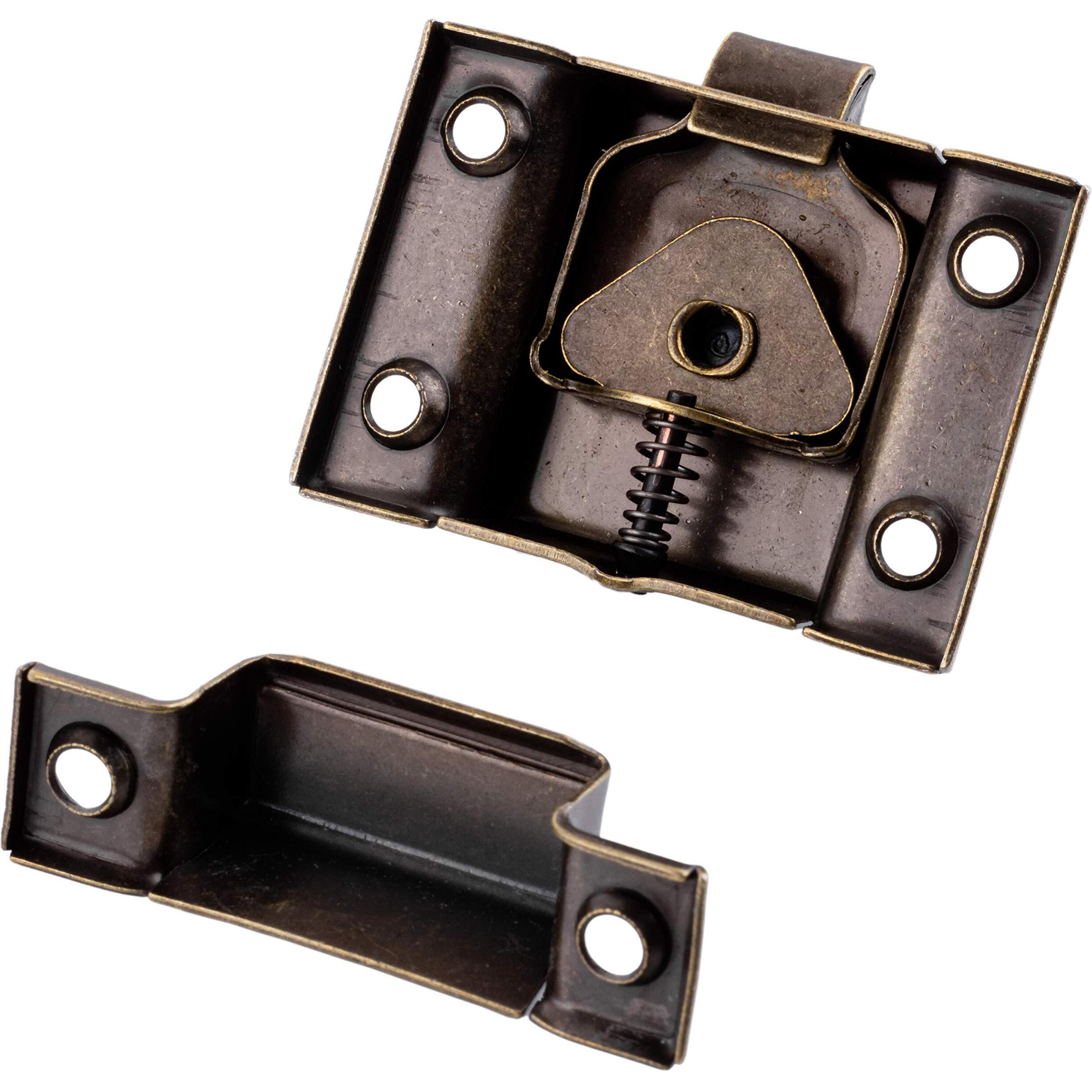 Antique Brass Large Stamped Cabinet Latch - Antique Reproduction Oval Turn Latch | Ua-140-Lab (6)