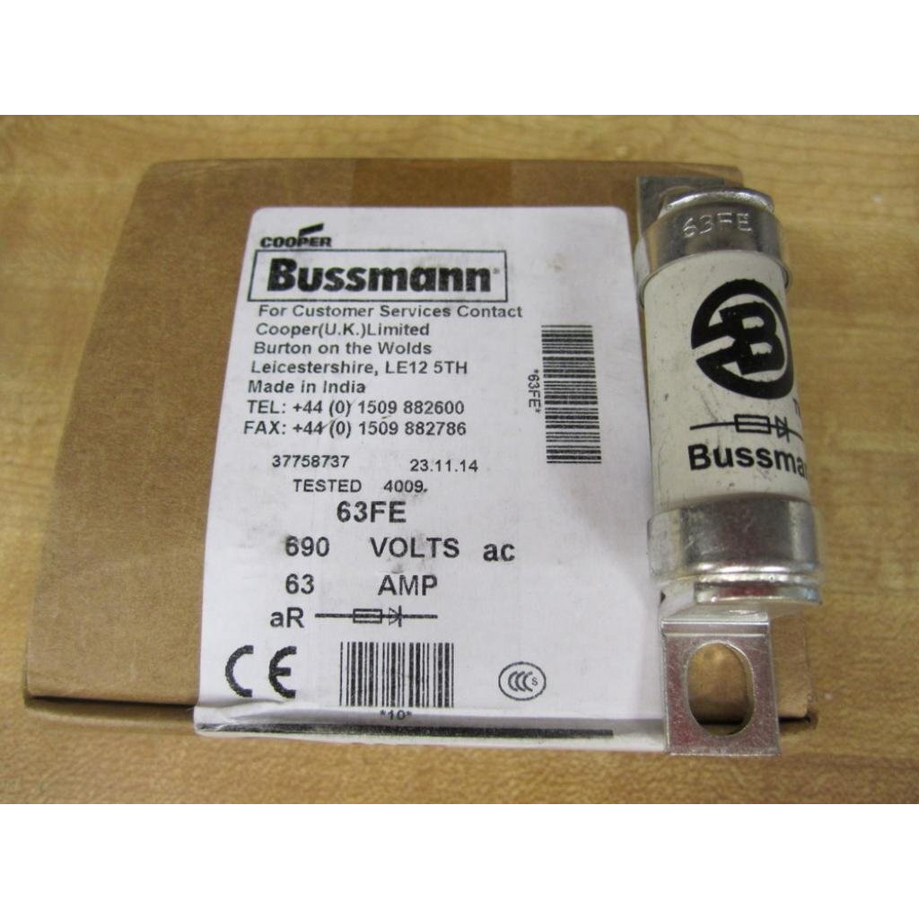Bussmann 63Fe Cooper Fuse 63A 690V (Pack Of 10)