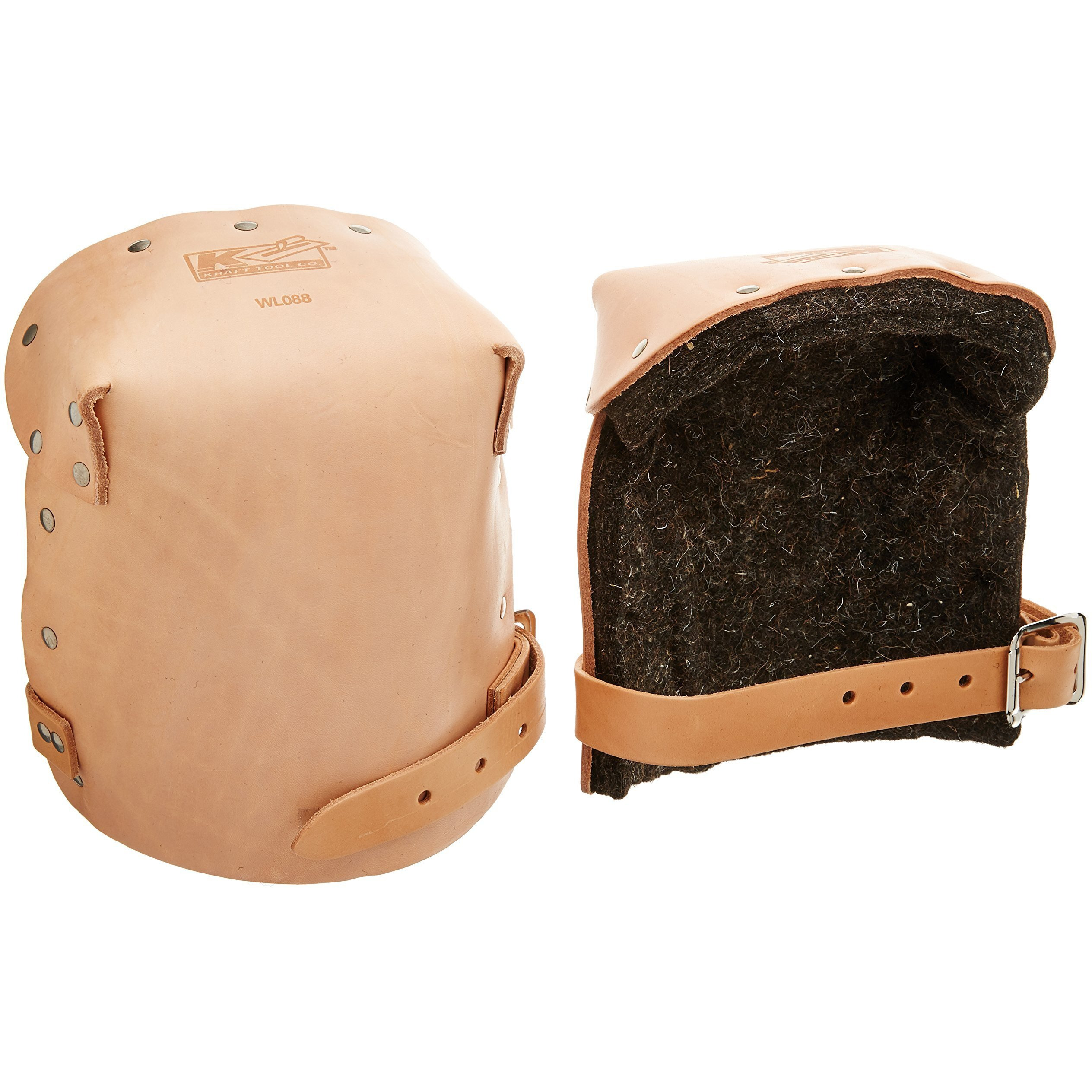 Kraft Tool Wl088 1-Inch Thick Felt Leather Knee Pads