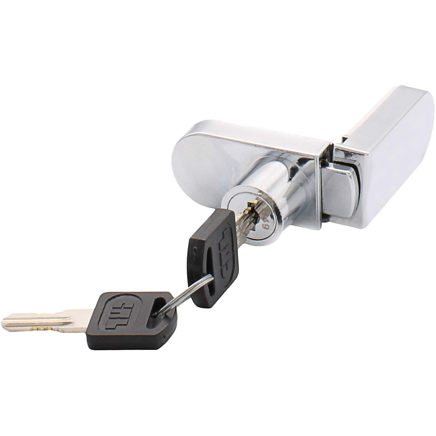 Crl Chrome No-Drill Showcase Lock - Keyed Alike