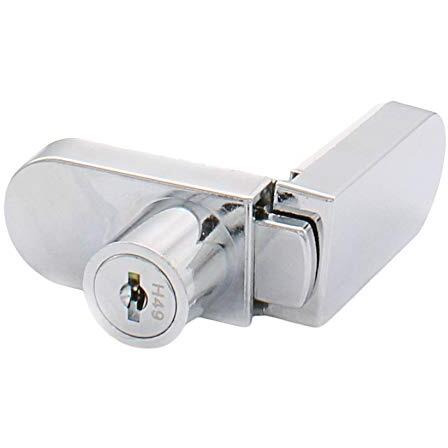 Crl Chrome No-Drill Showcase Lock - Keyed Alike