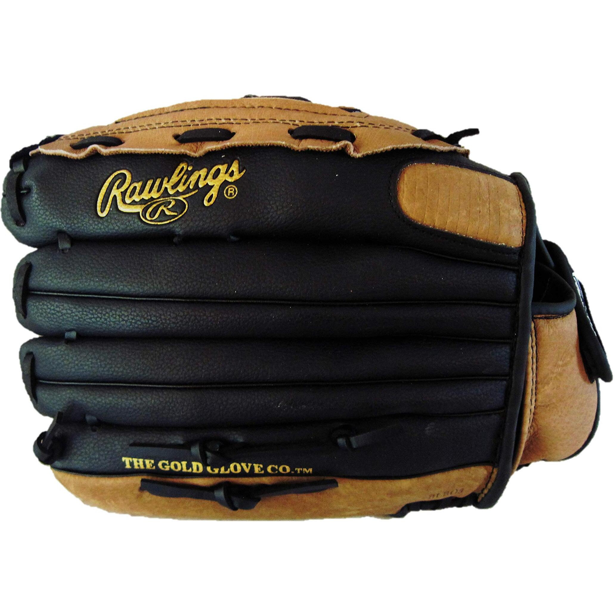 Rawlings Unisex 14 Inch Slow Pitch Right Throw Softball Glove  Adult  Black/Tan  14