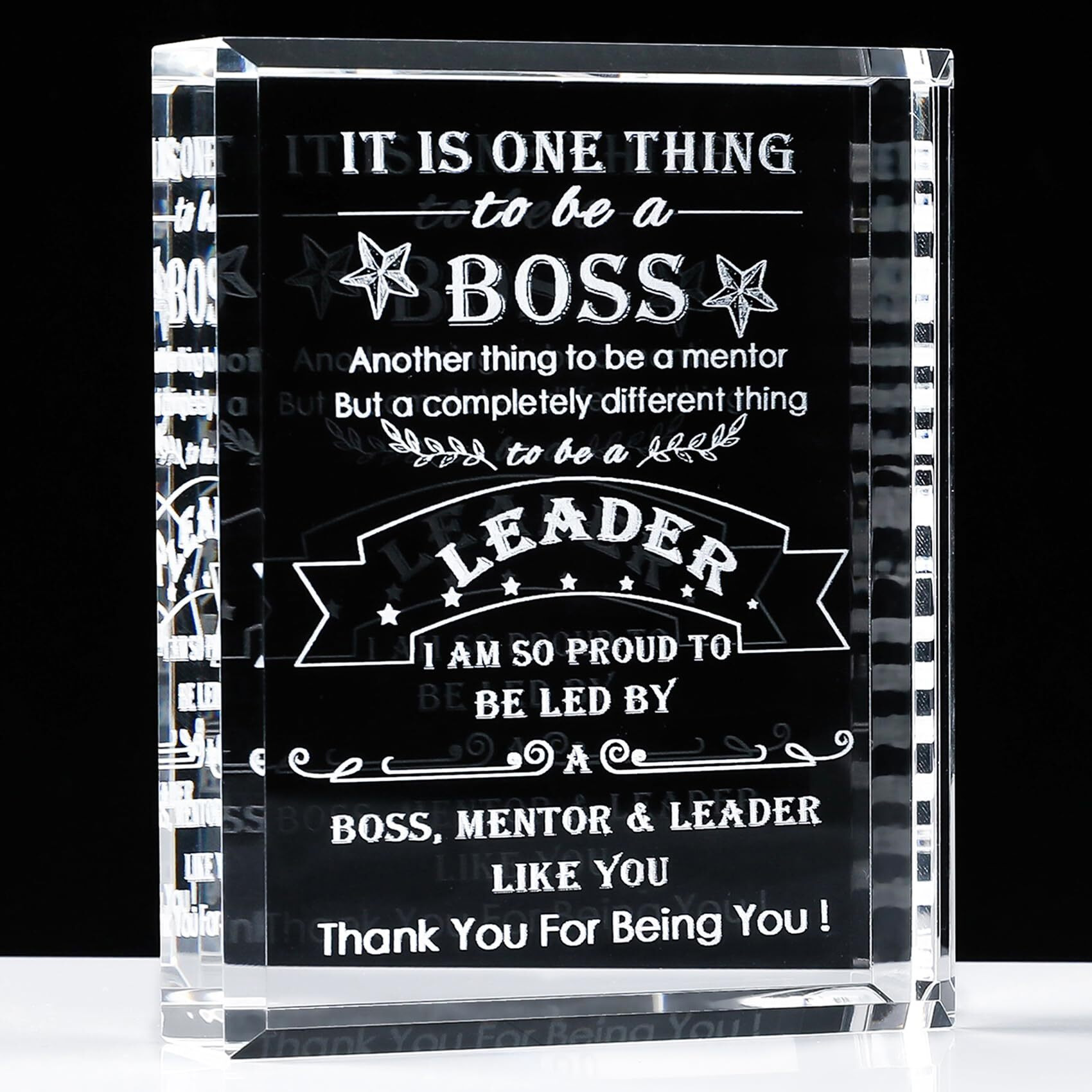 Ywhl Best Boss Gifts For Men Women Crystal Office Keepsakes Thank You Farewell Gifts For Boss Lady Mentor Supervisor Leader Retirement Going Away Christmas Birthday Appreciation Boss Day Gift For Boss