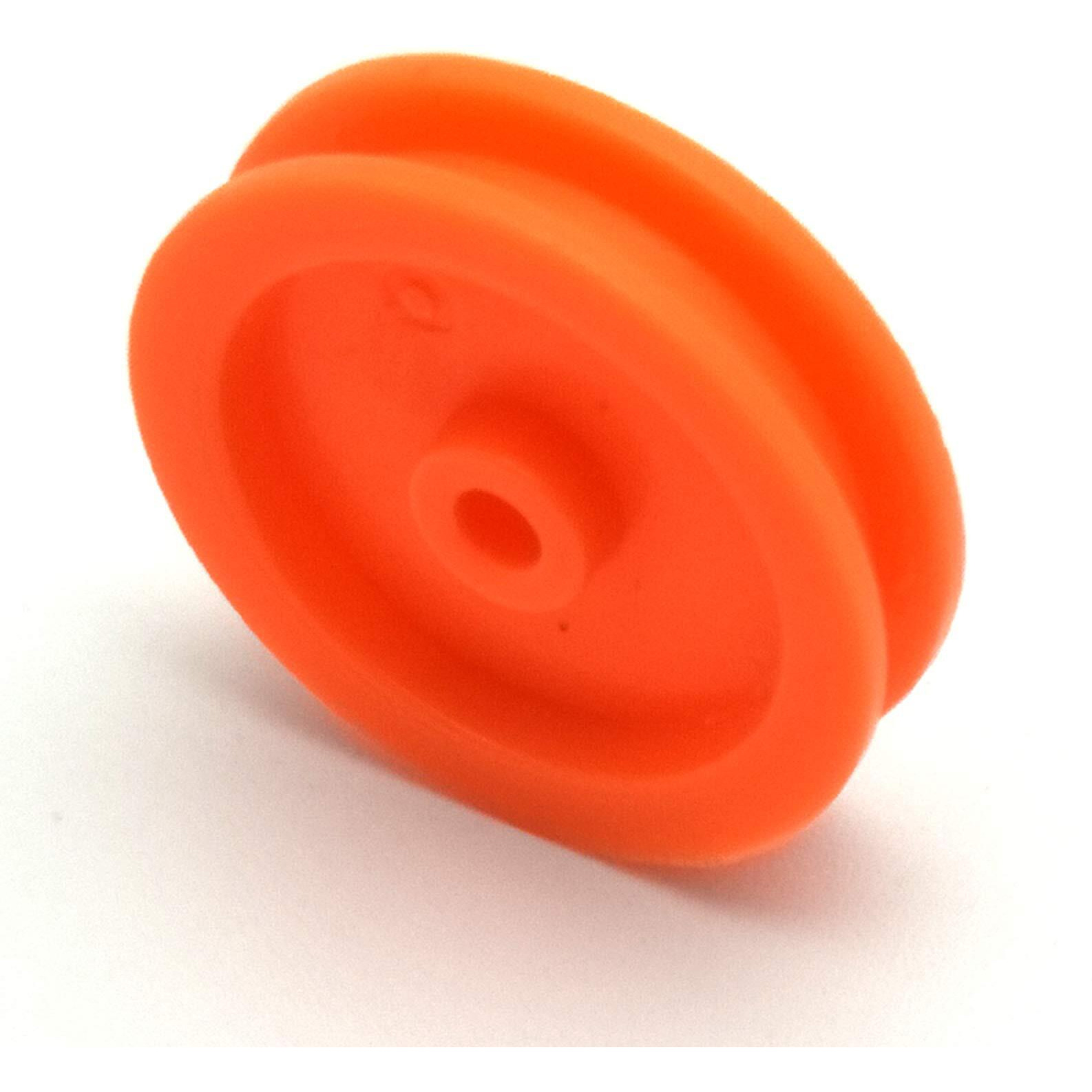 Eudax 100 Pcs 2Mm Hole Orange Plastic Belt Pulley For Diy Rc Toy Car Airplane
