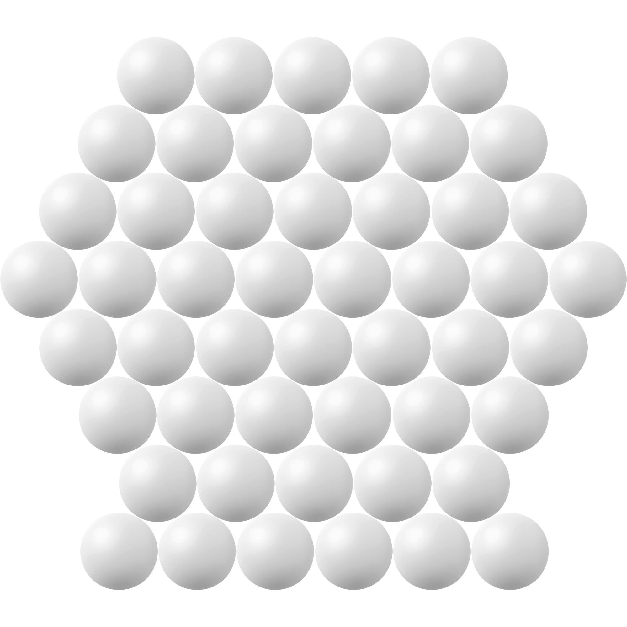 Jedulin 40Mm Ping Pong Balls  50 Pack Assorted Colored Tennis Balls Multi Color Plastic Balls Fun Beer Ping Pong Balls Bulk For Beer Pong Balls  Arts And Craft  Party Decoration  Cat Balls (White)
