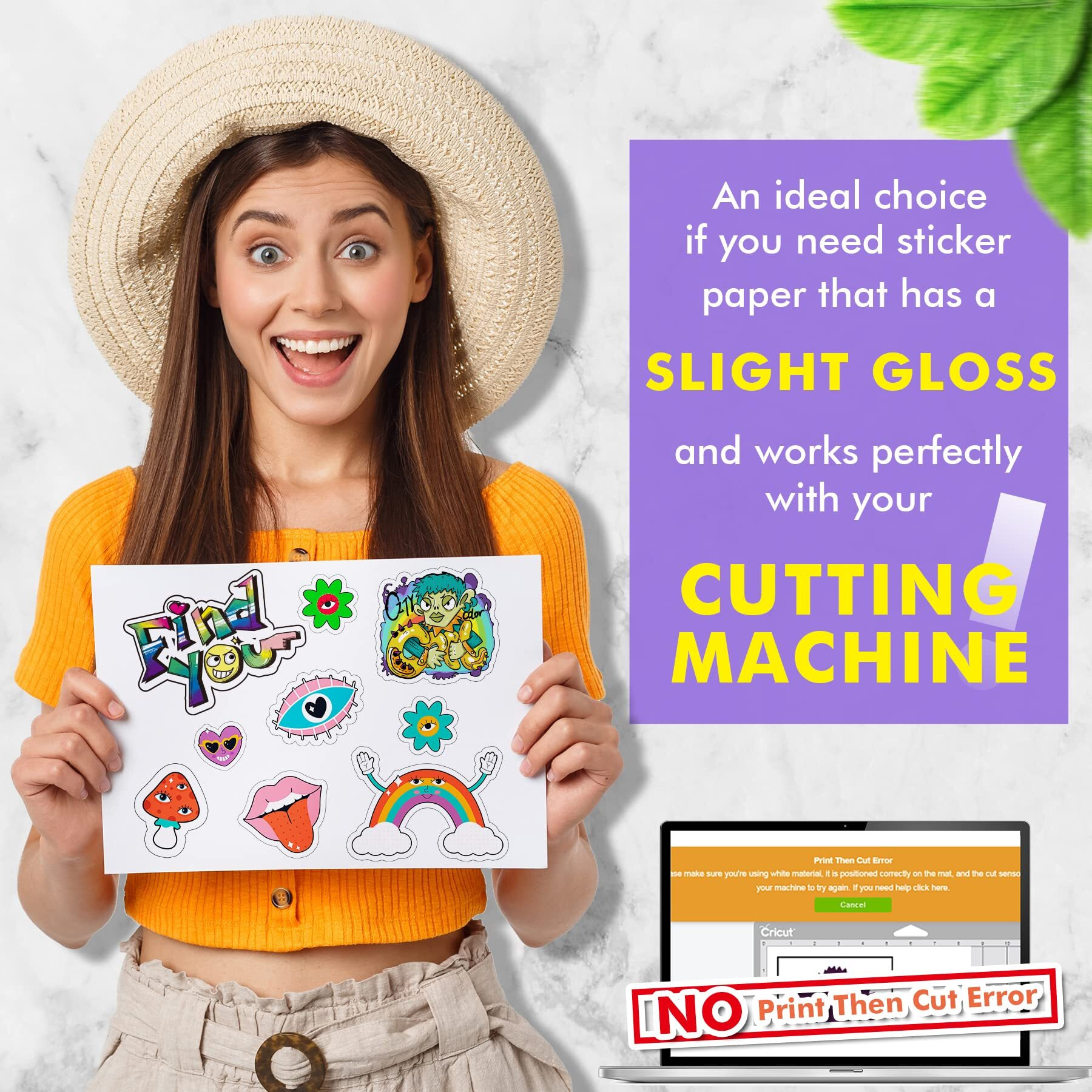 Koala Semi Glossy Sticker Paper For Inkjet And Laser Printer 100 Sheets Printable Sticker Paper  8.5 X 11 Inch Adhesive Photo Sticker Paper  Work Well With Cutting Machine