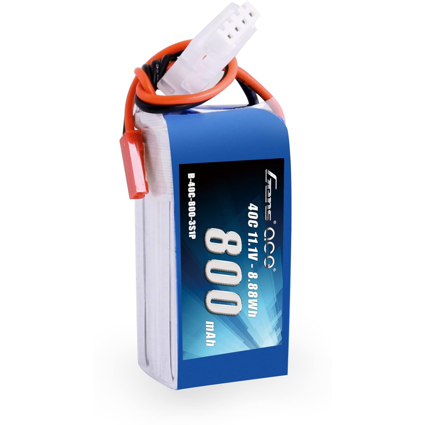 Gens Ace 3S 800Mah 11.1V 40C Lipo Battery Pack With Jst Plug For 200 250 Heli 800Mm Warbirds Eflite Blade Cp Cp Pro Helicopter Compare To E-Flite Eflb8003Sj30