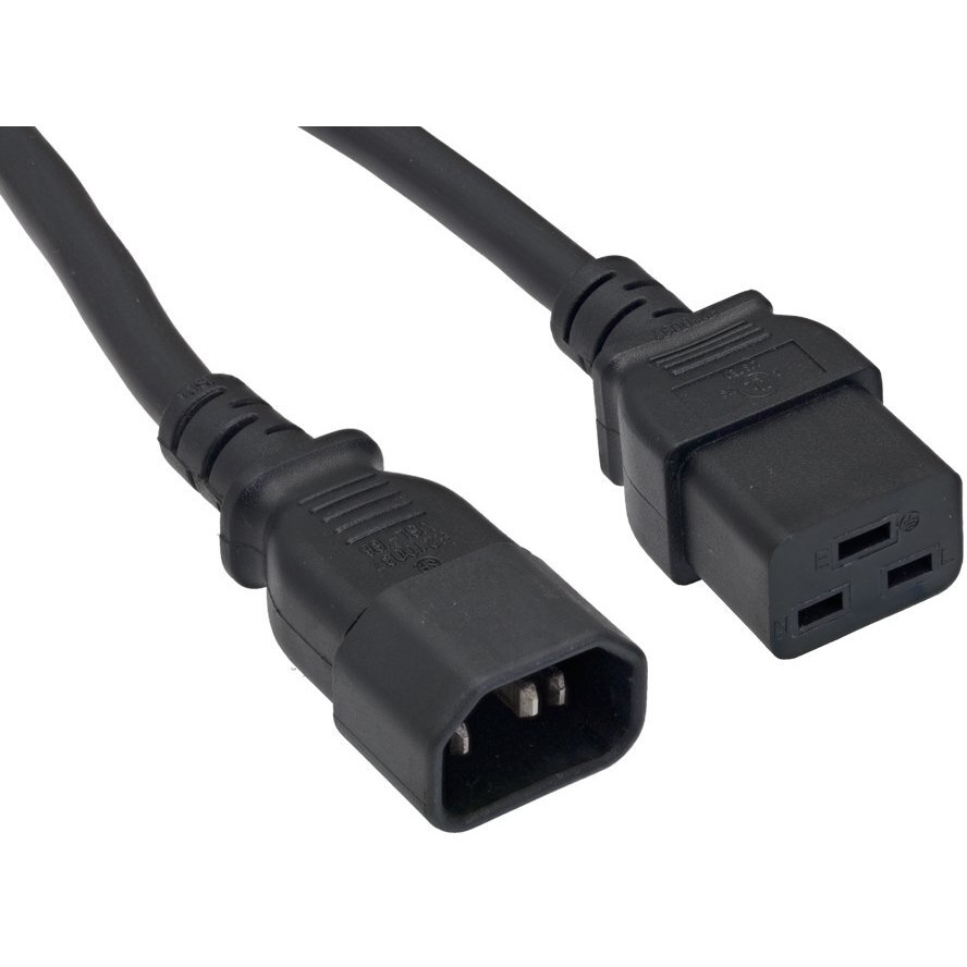 Cablelera Ac Power Cord Extension  Iec320 C14 To Iec320 C19  3'  14Awg  15A  250V(Zwacdfan-03)