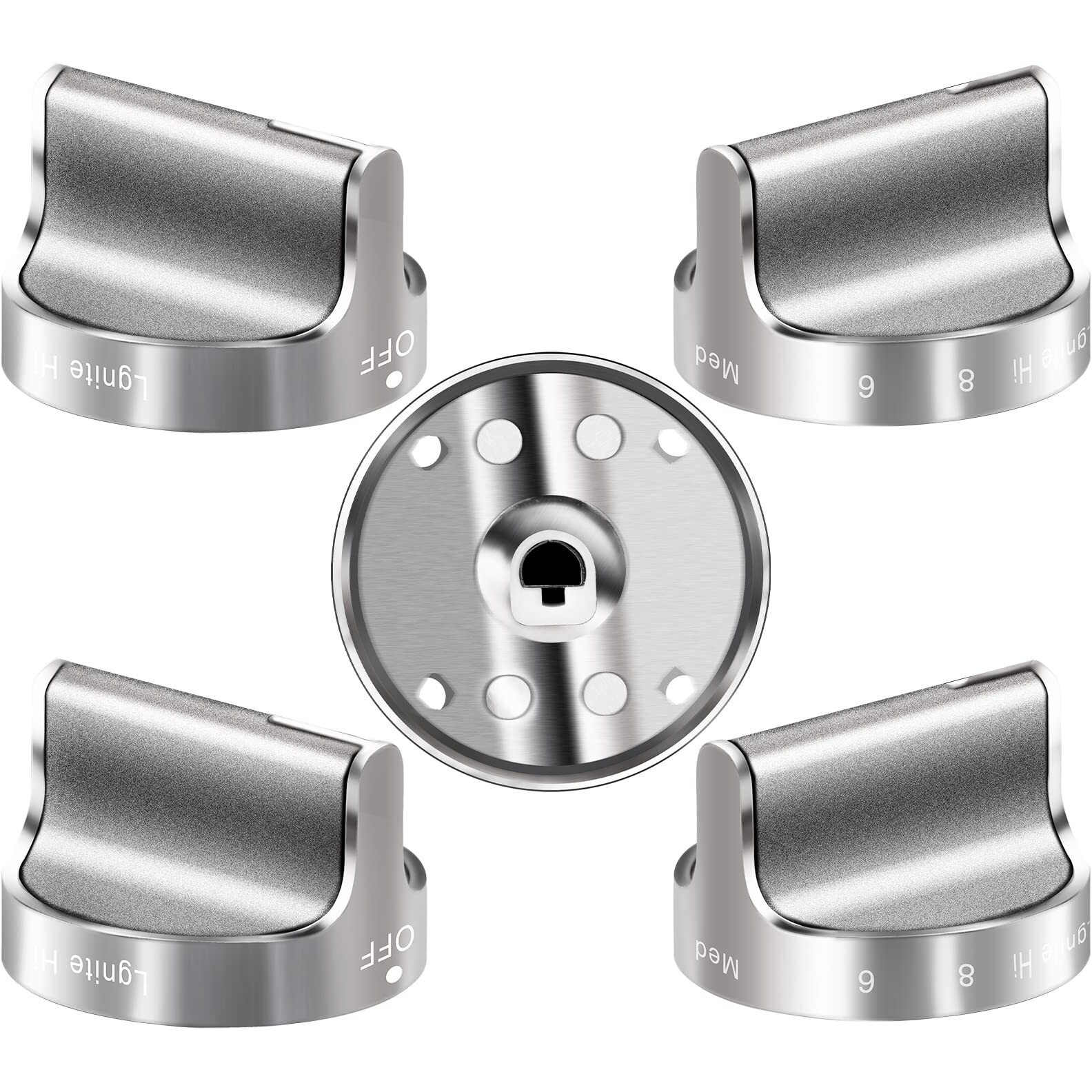 Upgraded W10766544 Gas Stove Knobs Replacement For Whirlpool Wfg540H0Es0 Range Oven  Replaces W10430807 W10676228 4248219 Ap5958476 Ps10067059 Eap10067059