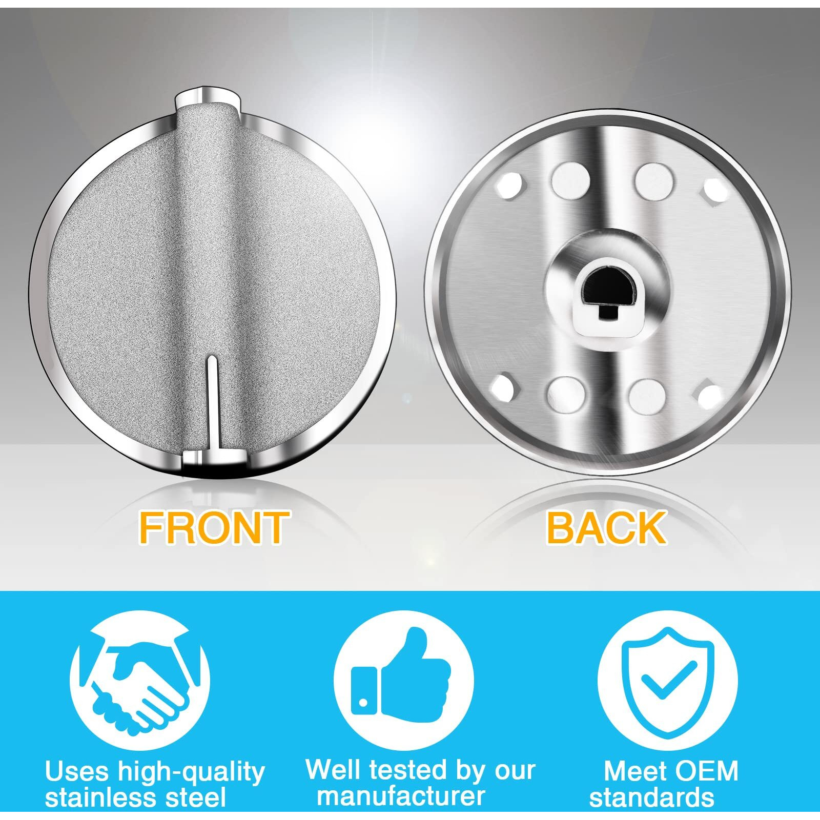 Upgraded W10766544 Gas Stove Knobs Replacement For Whirlpool Wfg540H0Es0 Range Oven  Replaces W10430807 W10676228 4248219 Ap5958476 Ps10067059 Eap10067059