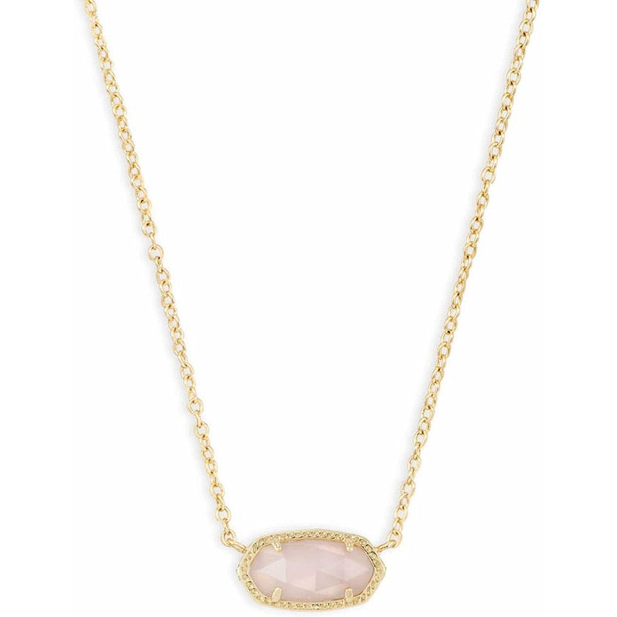 Kendra Scott Elisa Pendant Necklace For Women  Fashion Jewelry  14K Gold-Plated  Rose Quartz