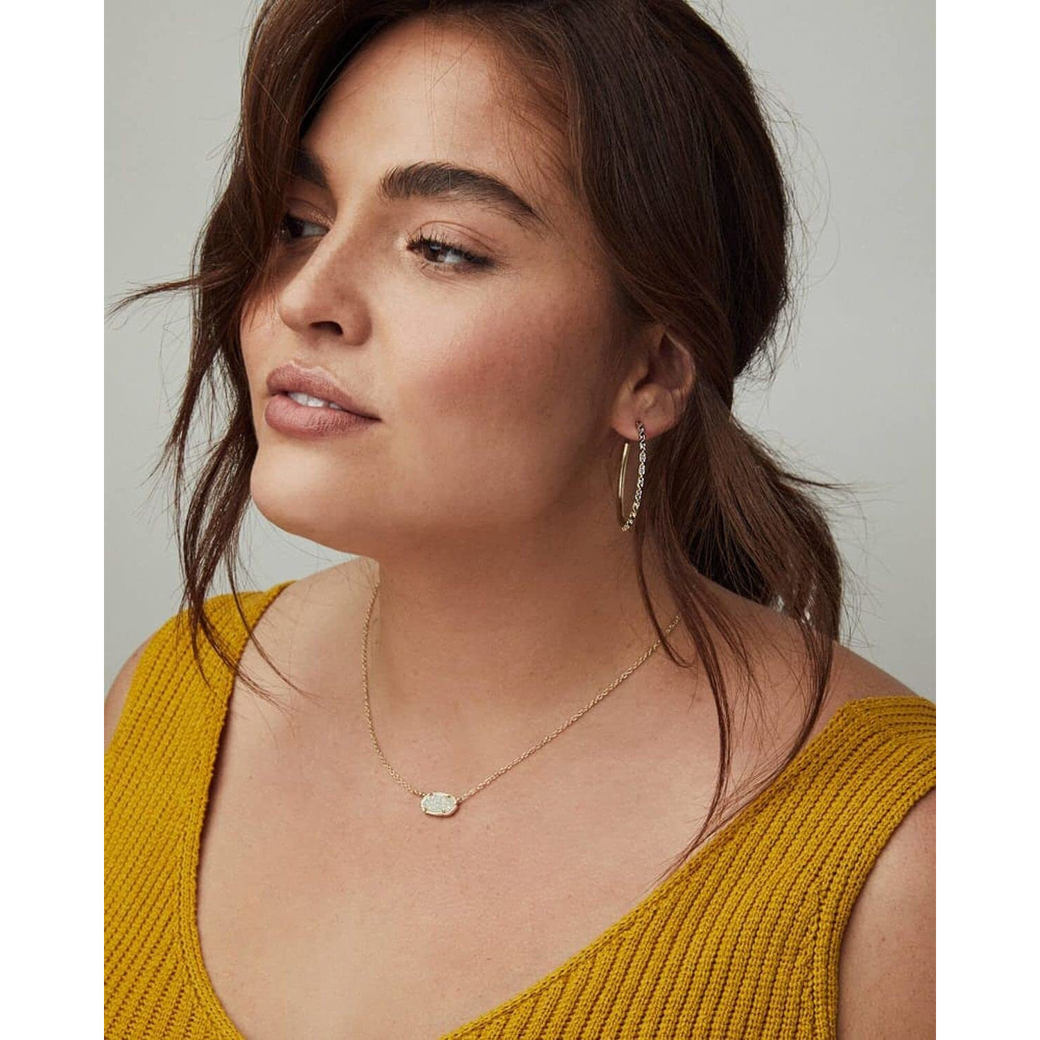Kendra Scott Elisa Pendant Necklace For Women  Fashion Jewelry  14K Gold-Plated  Rose Quartz