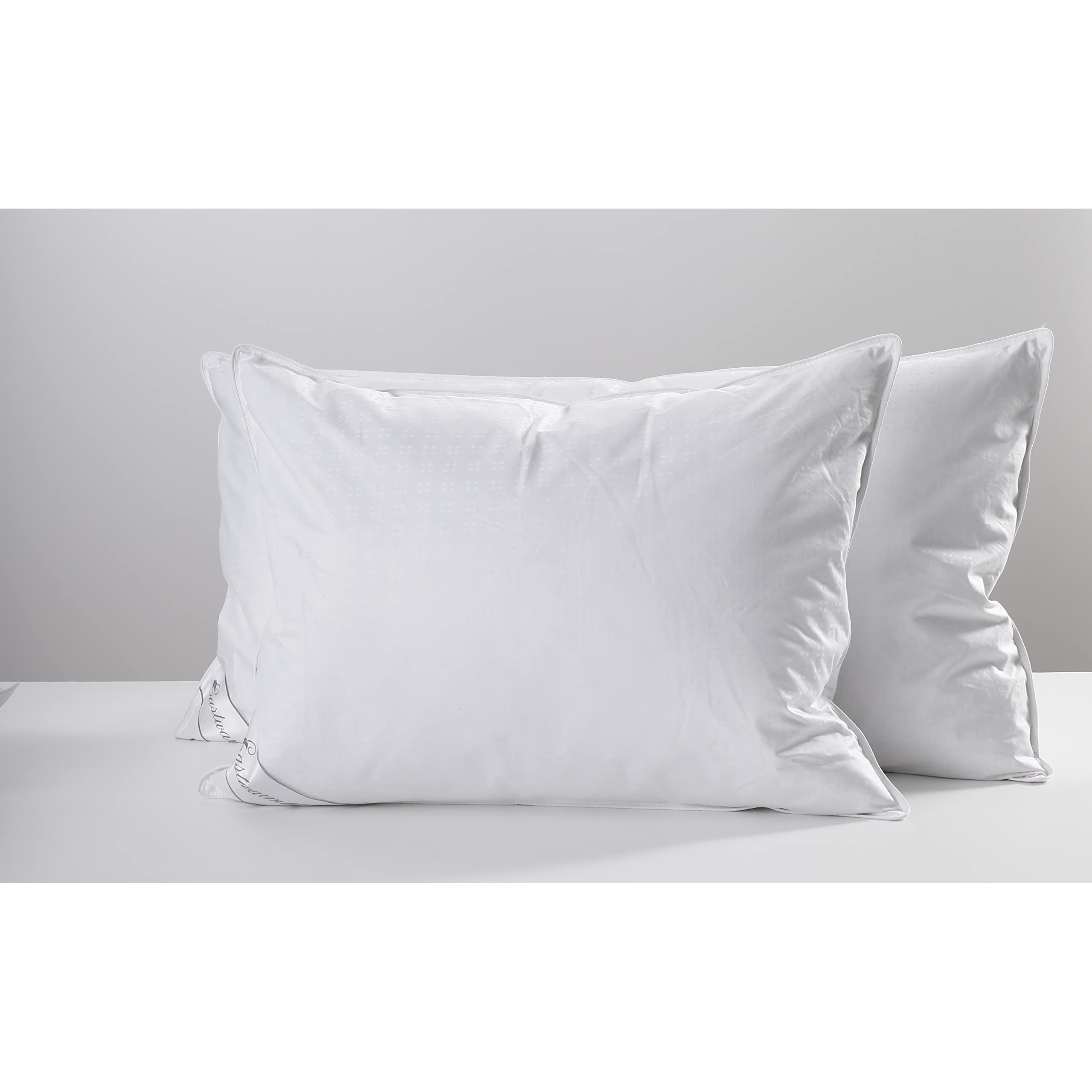 Eastwarmth Natural Goose Down&Feather Pair Pillows Insert  Set Of 2 Bedding Soft Pillows 100% Soft Cotton King 20X36In
