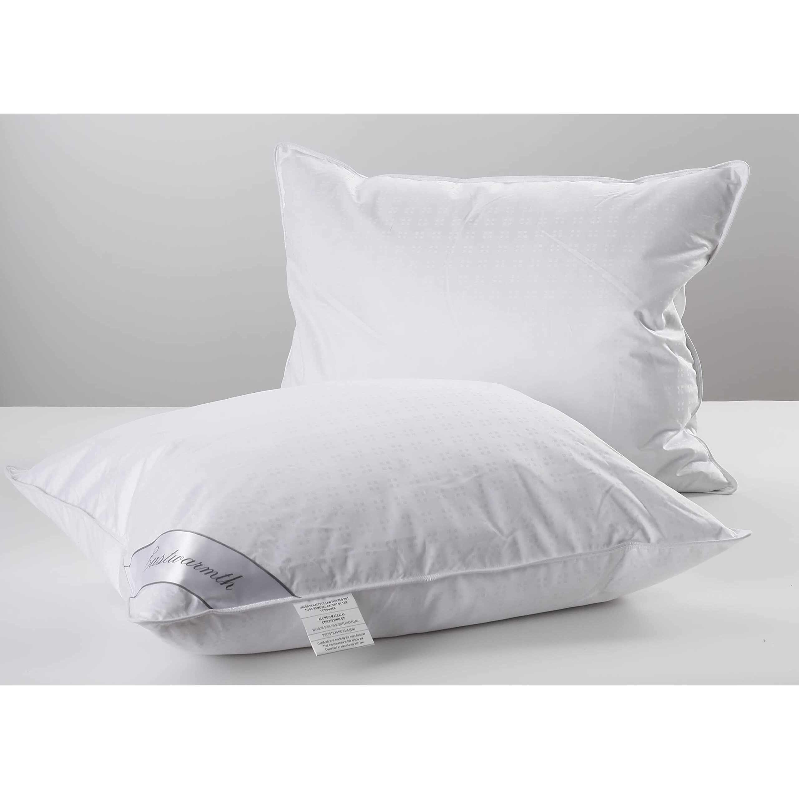 Eastwarmth Natural Goose Down&Feather Pair Pillows Insert  Set Of 2 Bedding Soft Pillows 100% Soft Cotton King 20X36In