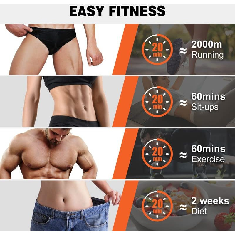 Grexemin Abs Stimulator Workout Equipment  Ab Machine Usb Rechargeable Gear For Abdomen/Arm/Leg  Strength Training Equipment For Men And Women