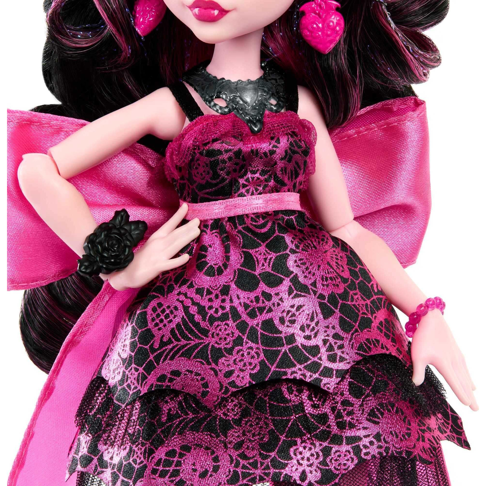Monster High Monster Ball Doll  Draculaura In Party Dress With Themed Accessories Including Chocolate Fountain