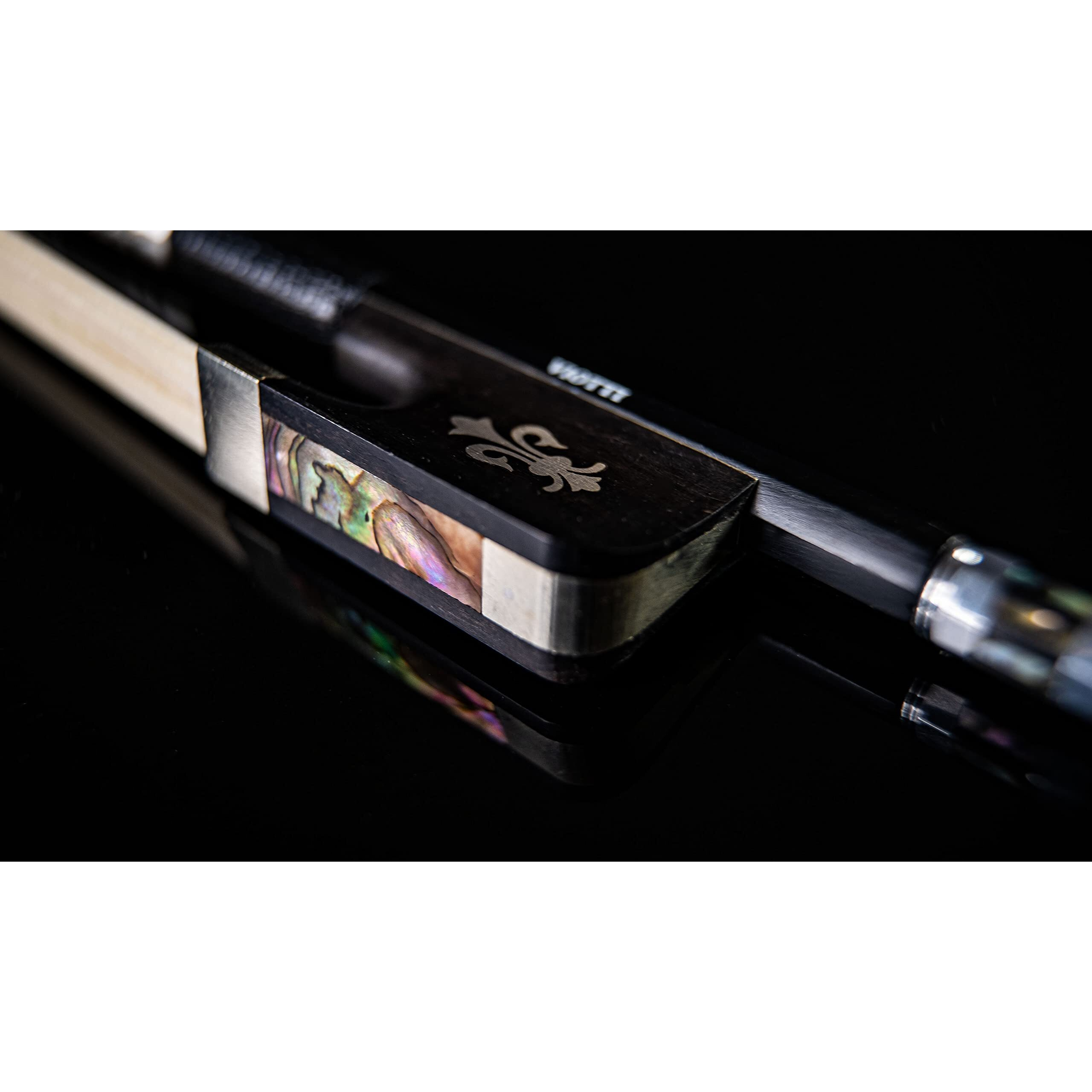 Viotti Carbon Fiber Cello Bow  Hand Crafted By Professional Bow Makers  Strong  Stiff & Well Balanced  Made With Mongolian Horse Hair  For Cellist Of All Skill Levels