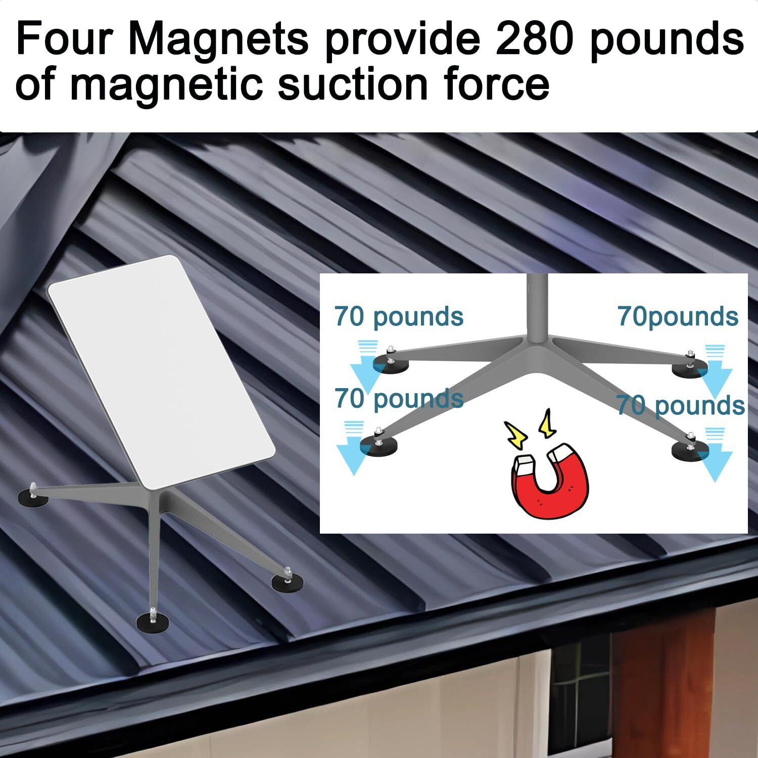 280Lb Starlink Magnetic Roof Mount  Strong Magnet Mounting Kit  Starlink Mounting Kit  Starlink Roof Mount  For Starlink Internet Kit Satellite (The Starlink Original Mount Not Included)