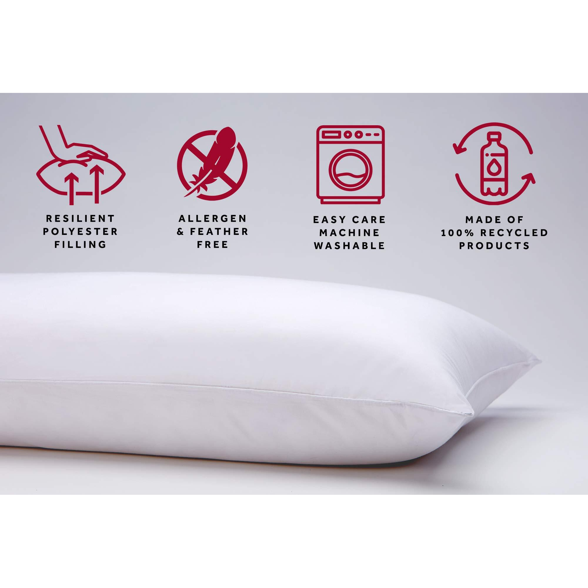 Marriott Down Alternative Eco Pillow - Eco-Friendly Pillow With 100% Recycled Fill - Set Of 2 - Standard (20"" X 26"")