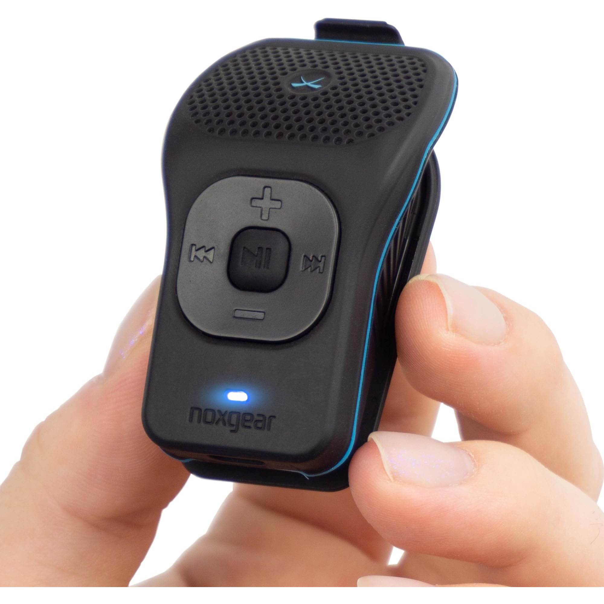 Noxgear 39G Wearable Waterproof Bluetooth Speaker - Magnetic Clip-On Wireless Portable Speakers - Up To 15 Hours Battery Life - Clip Speaker With Microphone - Large Tactile Control Buttons
