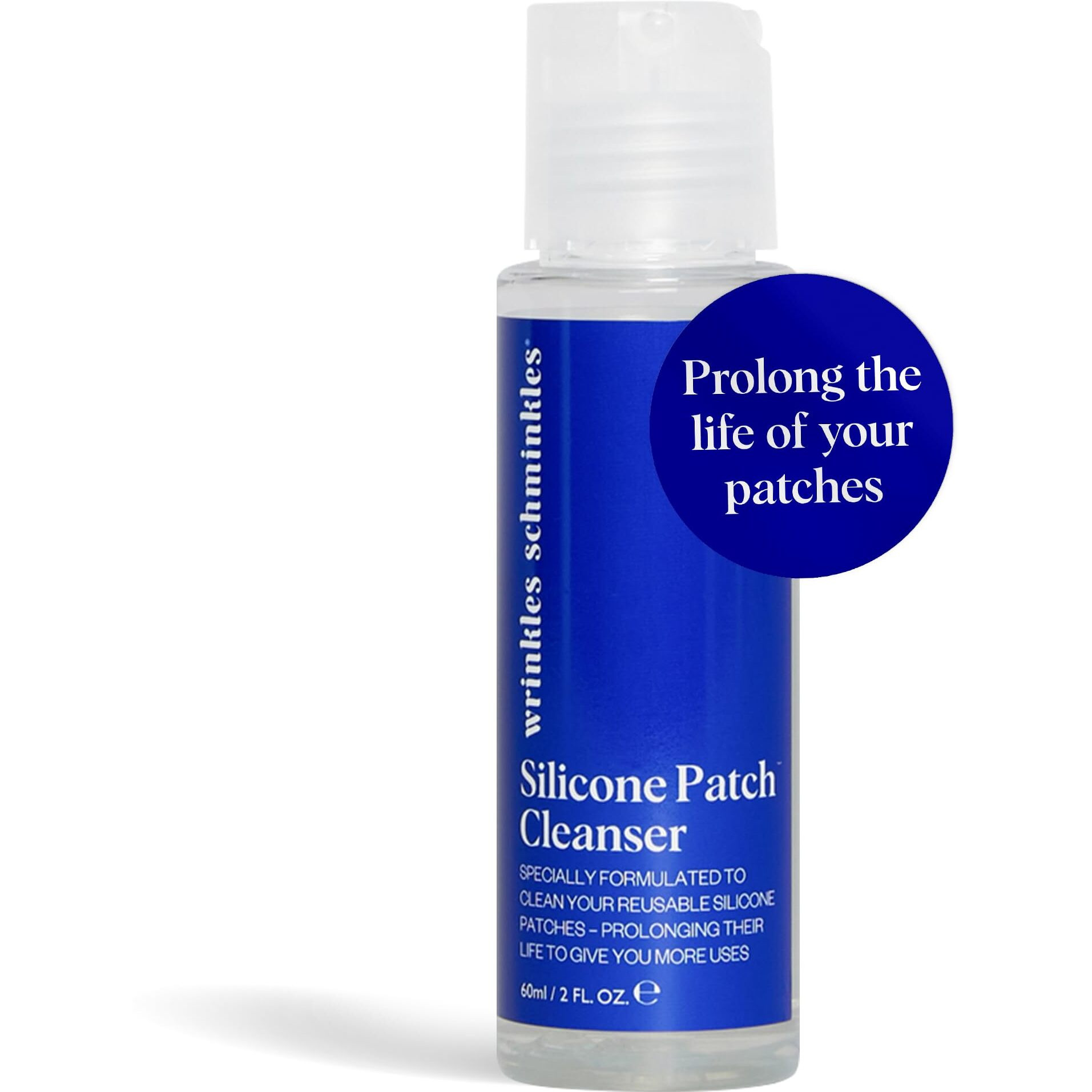 Wrinkles Schminkles Patch Cleanser - For Adhesive Preservation While Gently Cleaning Silicone Wrinkle Patches -Ultimate Face Rejuvenation Kit - (2 Fl Oz)