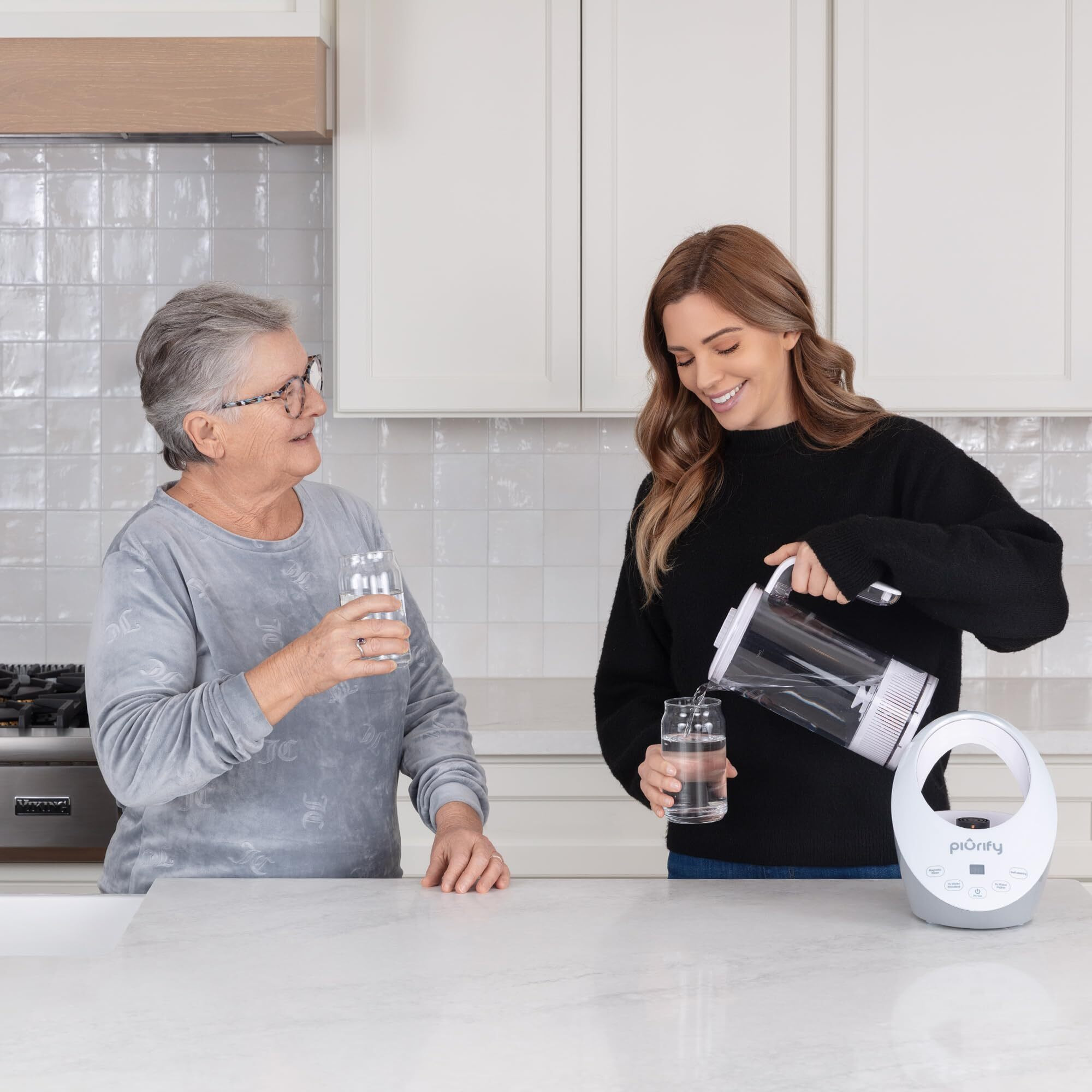 Piurify Hydrogen Water Pitcher - Rich Hydrogen Water Generator Electrolysis Jug Bpa Free With Spe And Pem Concentrator Technology. Balanced Purified Water Ph Levels And Filtered With Calcium Sulfite.