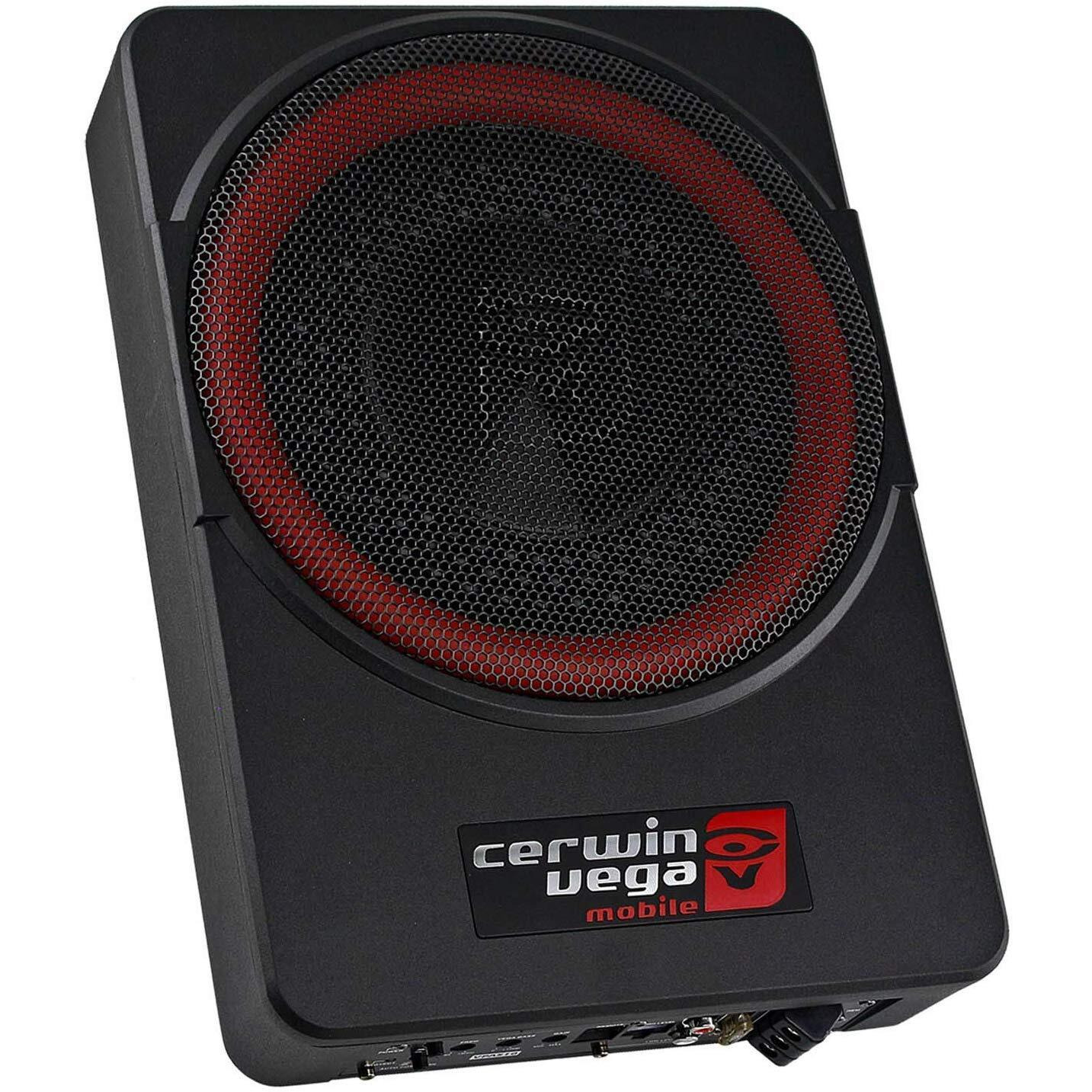 Cerwin Vega Vpas10V2 10"" 550W Max / 200W Rms Low Profile Active Powered Subwoofer With Built In Amplifier Module For Working With All Vehicles