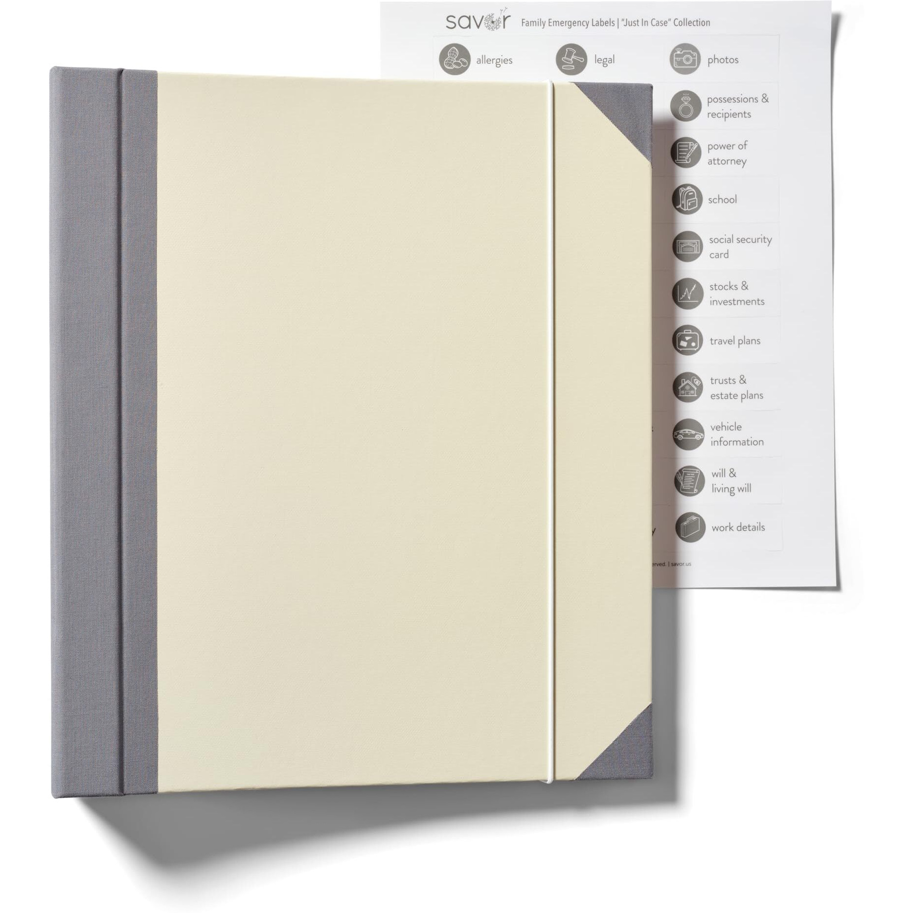 Savor | Folio Document Organizer | Custom Dyed Cloth Bound Expanding File Folder For Important Papers  Emergency Binder  Birth Certificates  Social Security Cards  Passports  Photos  And Letters