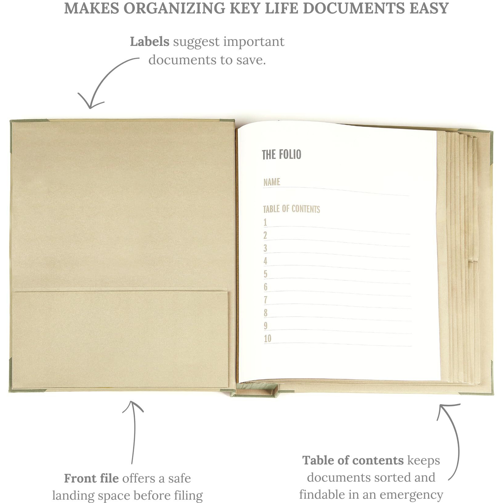 Savor | Folio Document Organizer | Custom Dyed Cloth Bound Expanding File Folder For Important Papers  Emergency Binder  Birth Certificates  Social Security Cards  Passports  Photos  And Letters