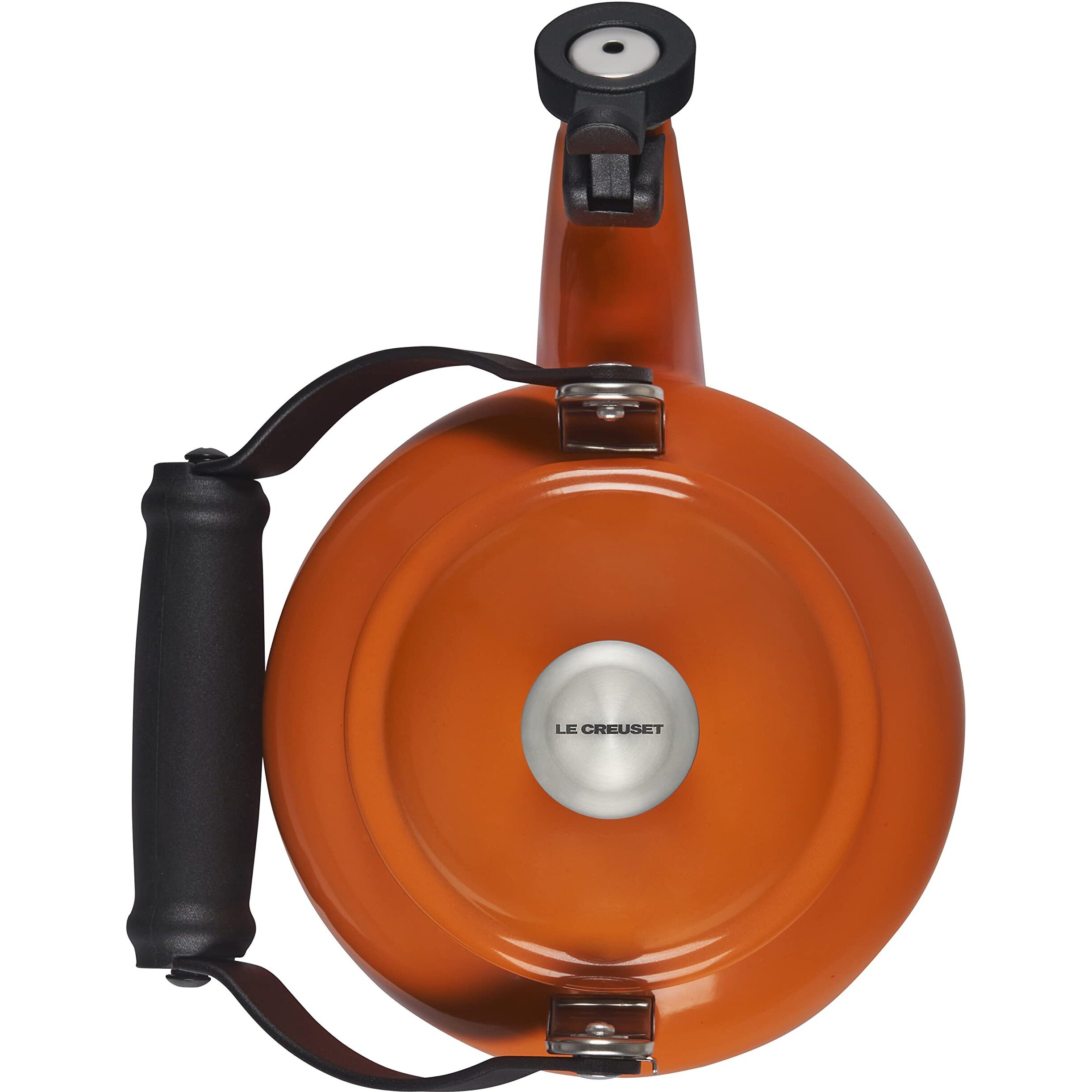 Le Creuset Enamel On Steel Demi Tea Kettle With Metal Finishes  1.25 Qt  Flame