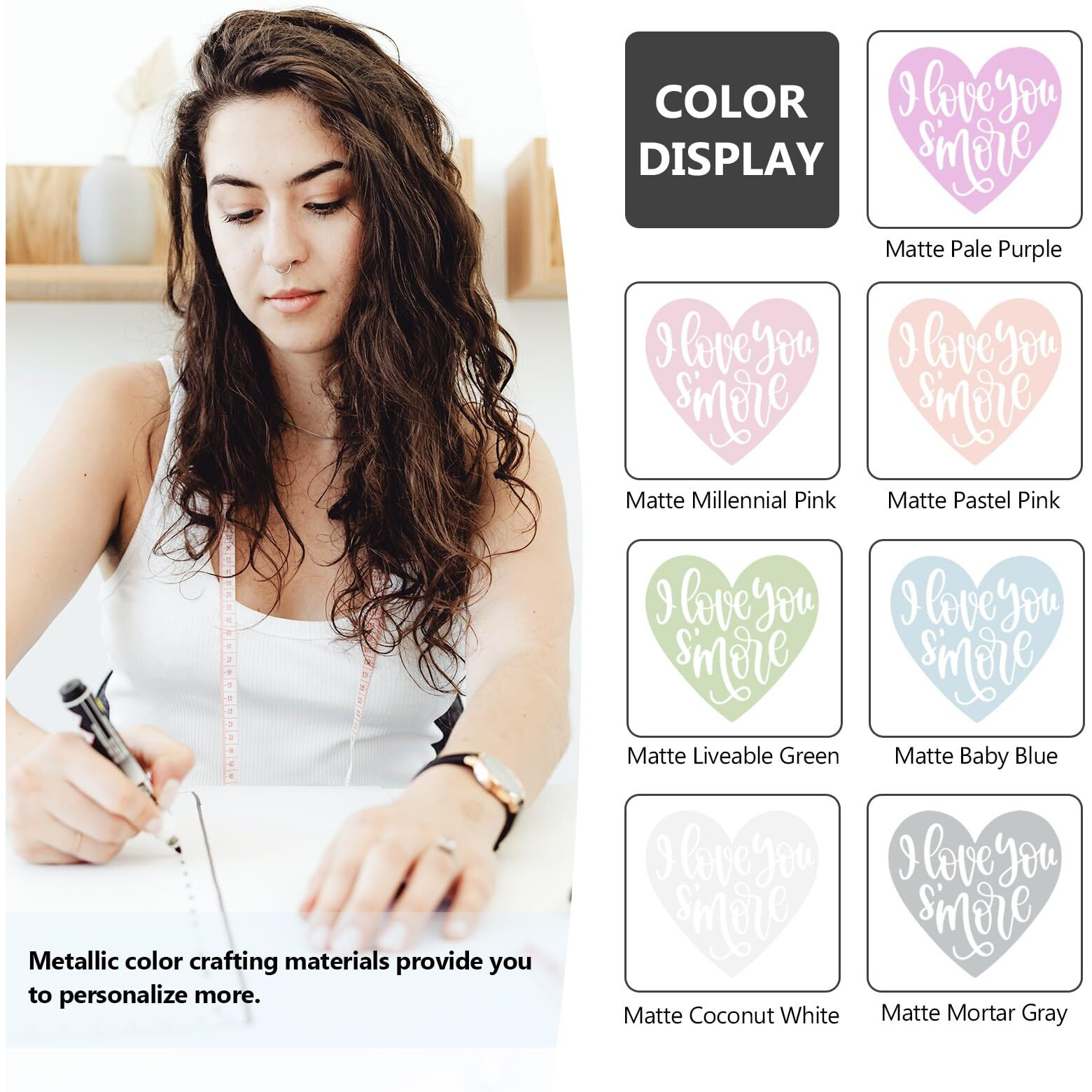 Teckwrap 001 Vinyl Permanent Adhesive Vinyl Bundle Matte Adhesive Craft Vinyl Bundle 12"" X 36""/Rolls For Craft Cutters  Sign Plotters (Pastel Bundle)