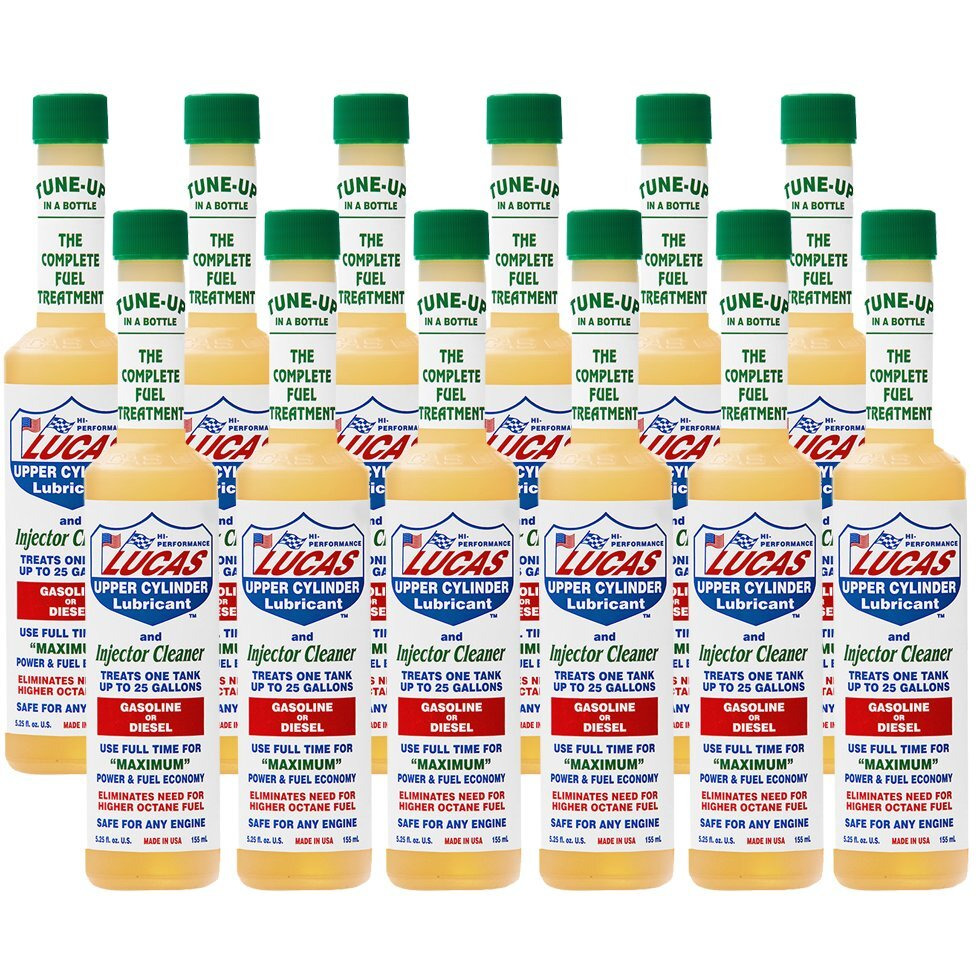 Lucas Upper Cylinder Lubricant & Fuel Injector Cleaner (5.25 Oz.)-12 Pack