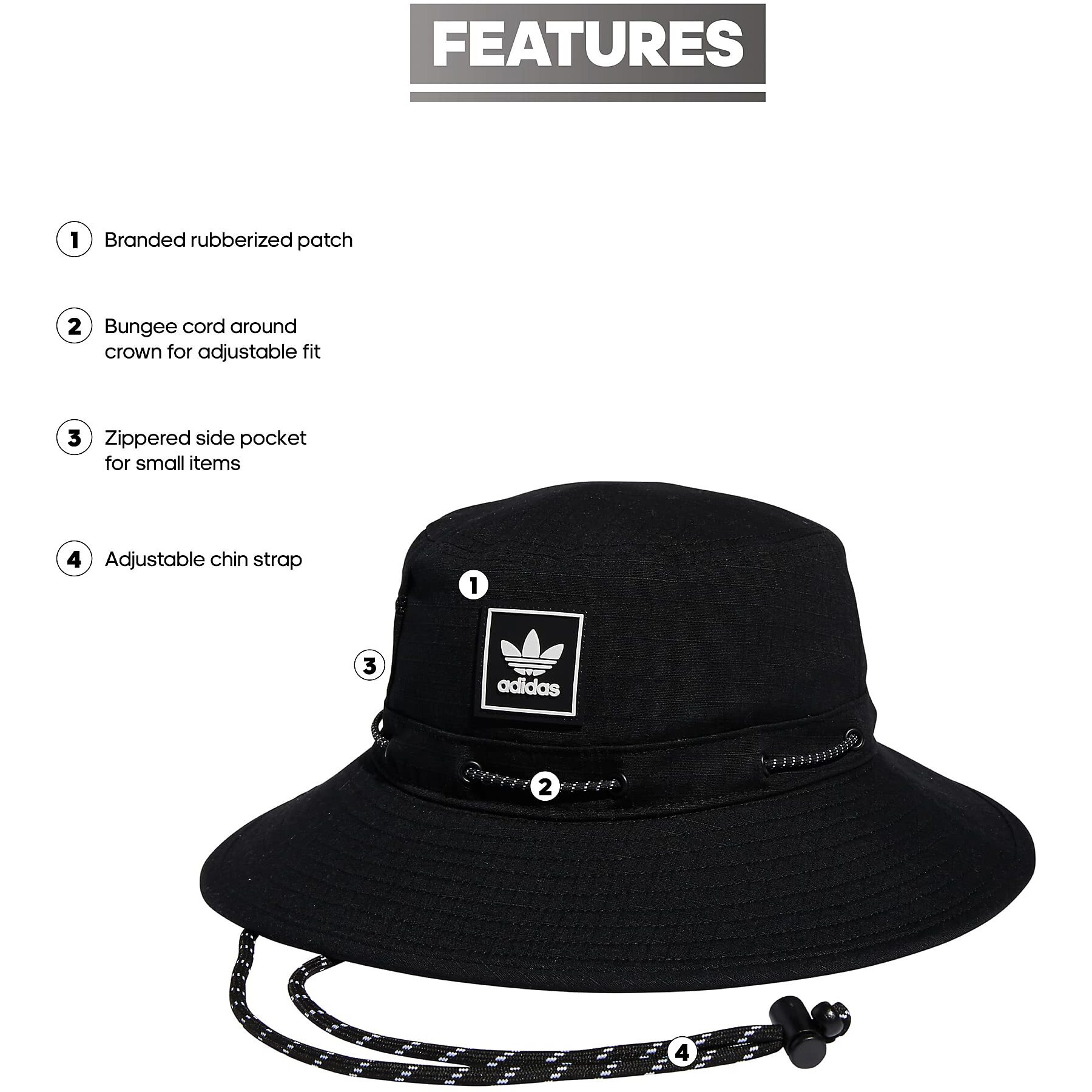 Adidas Originals Utility Boonie Bucket Hat  Black/Black  One Size