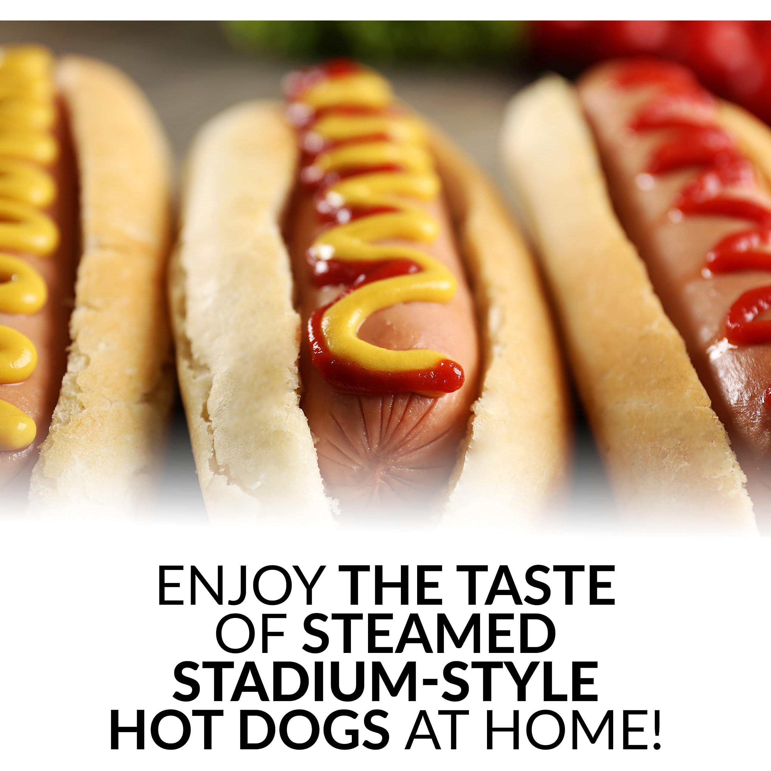 Nostalgia Extra Large Diner-Style Steamer  20 Hot Dogs And 6 Bun Capacity  Perfect For Breakfast Sausages  Brats  Vegetables  Fish  Aqua