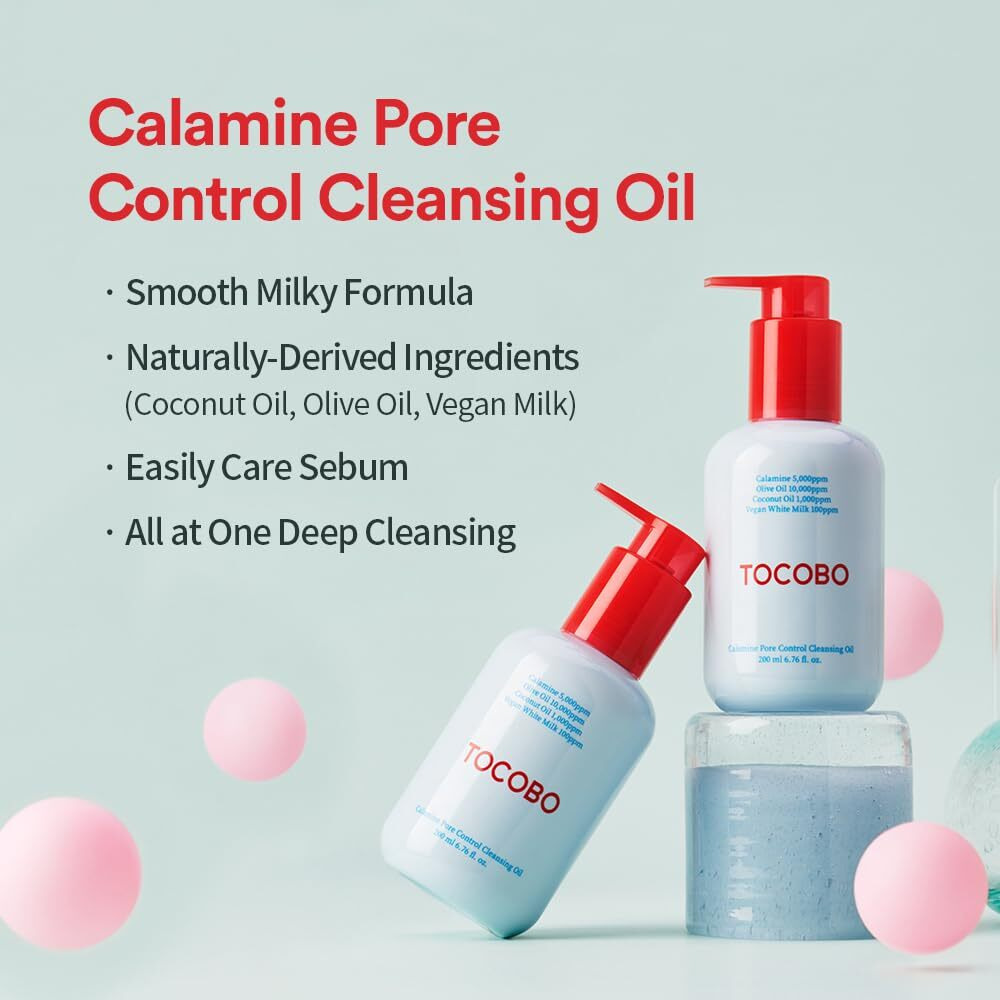 Tocobo Calamine Pore Control Cleansing Oil 200Ml / 6.76 Fl Oz | Blackheads  Make-Up Cleansing  Pore Care  Deep Cleansing  Mothers Day