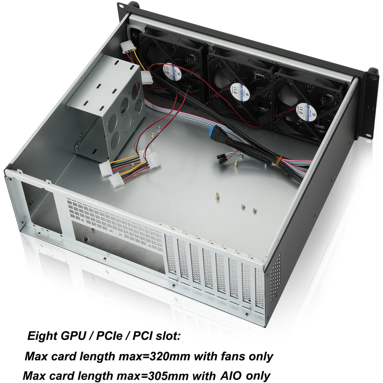 Rackchoice 3U Rackmount Server Chassis Support Liquid Cooling Compatibility Up To Elevated 360Mm Radiator Support Sfx Psu