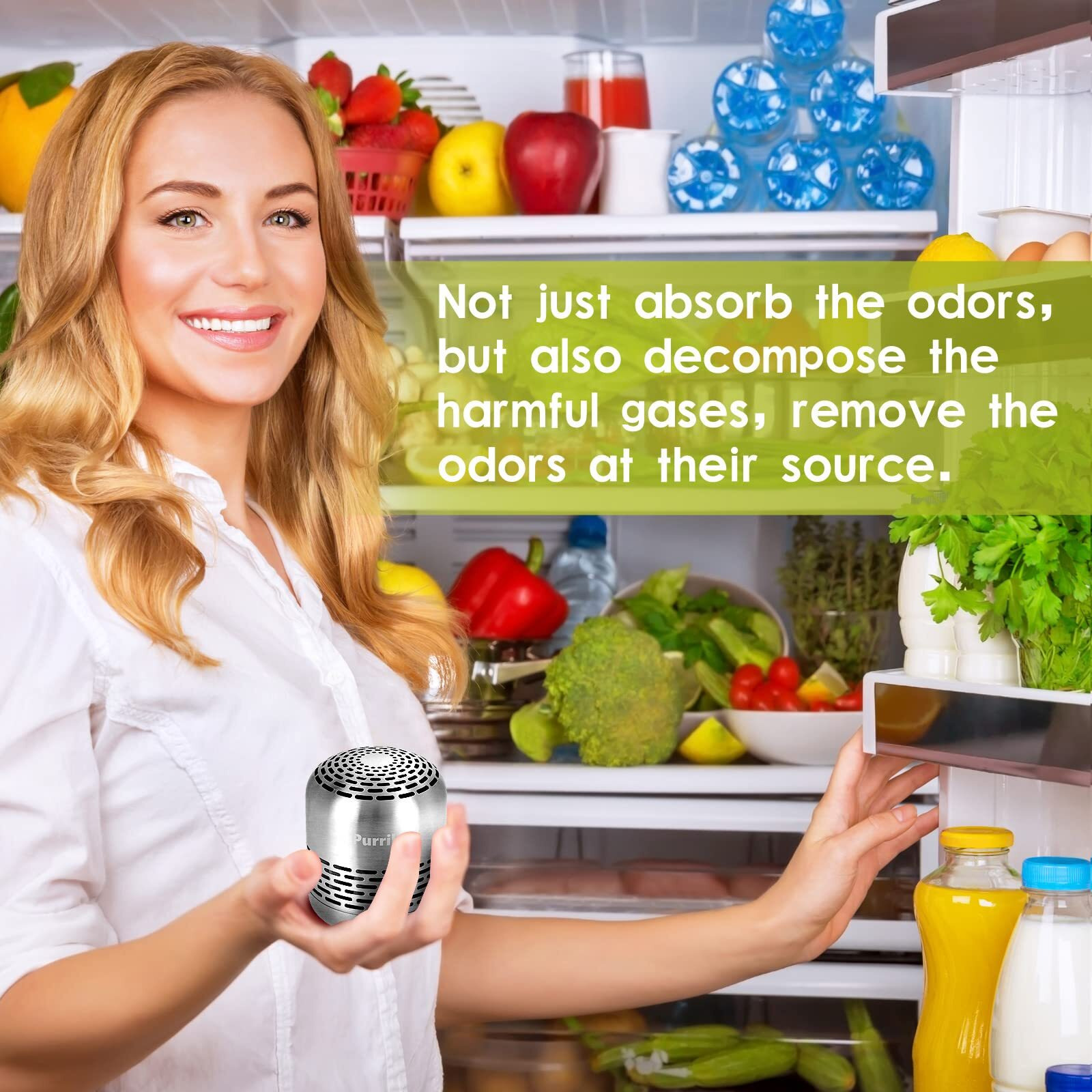 Refrigerator Deodorizer Lasts For 10 Years Refrigerator Odor Eliminator Fridge Deodorizer Beats Baking Soda And Bamboo Air Purifying Bags