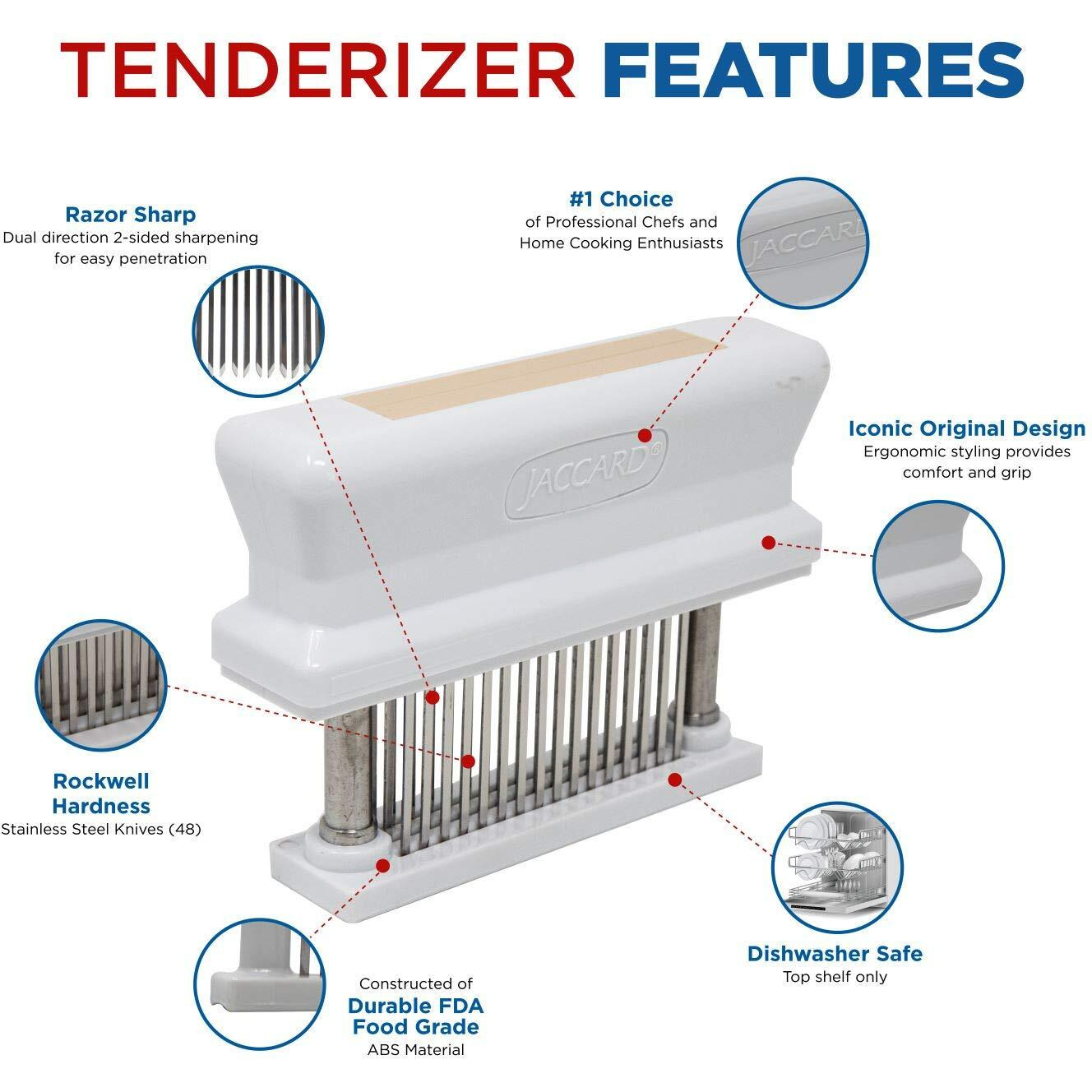 Jaccard 200348T 48-Blade  Haccp Color Coded Meat Tenderizer  Tan - Pork  1.50 X 4.00 X 5.75 Inches
