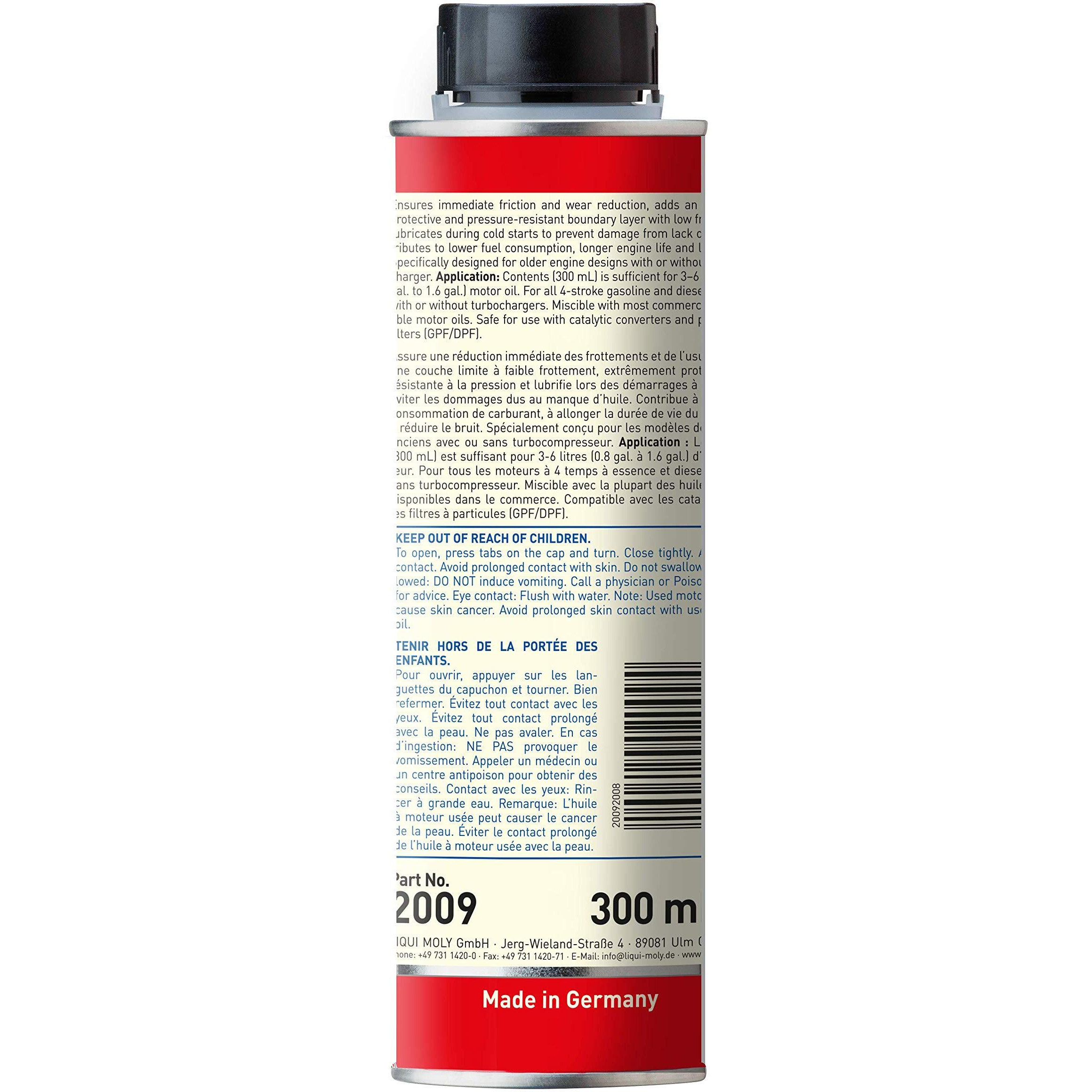 Liqui Moly Mos2 Anti-Friction Engine Treatment | 300 Ml | Oil Additive | Sku 2009