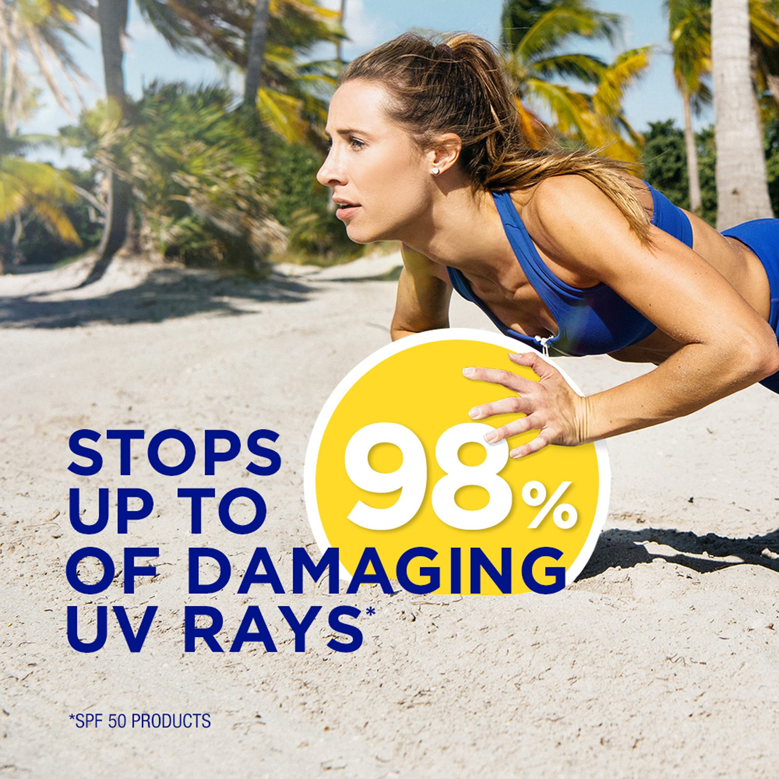 Coppertone Sport Sunscreen Spray Spf 50  Water Resistant Spray Sunscreen  Broad Spectrum Spf 50 Sunscreen Pack  5.5 Oz Spray  Pack Of 2