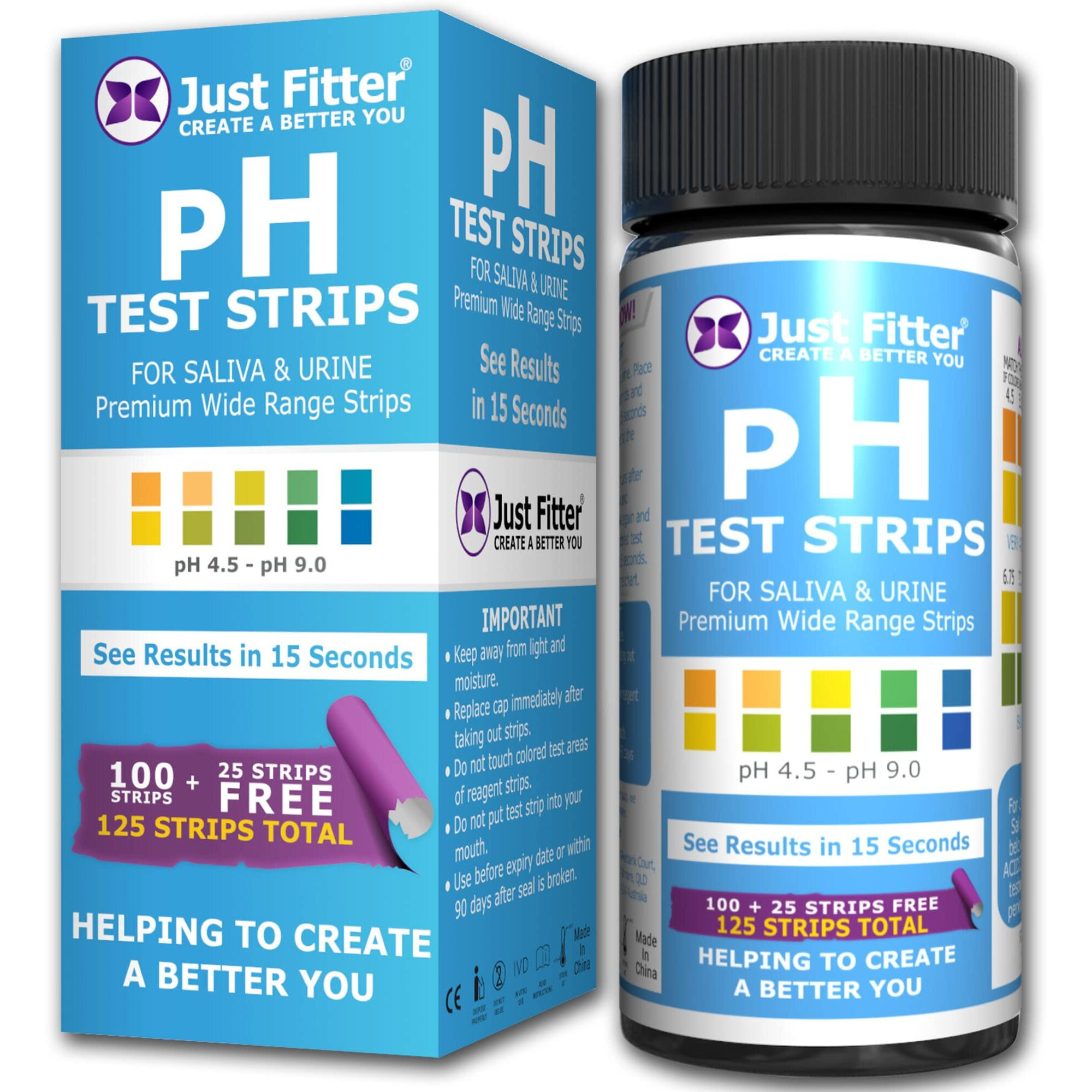 Just Fitter Ph Test Strips For Testing Alkaline And Acid Levels In The Body. Track & Monitor Your Ph Level Using Saliva And Urine. Get Highly Accurate Results In Seconds.
