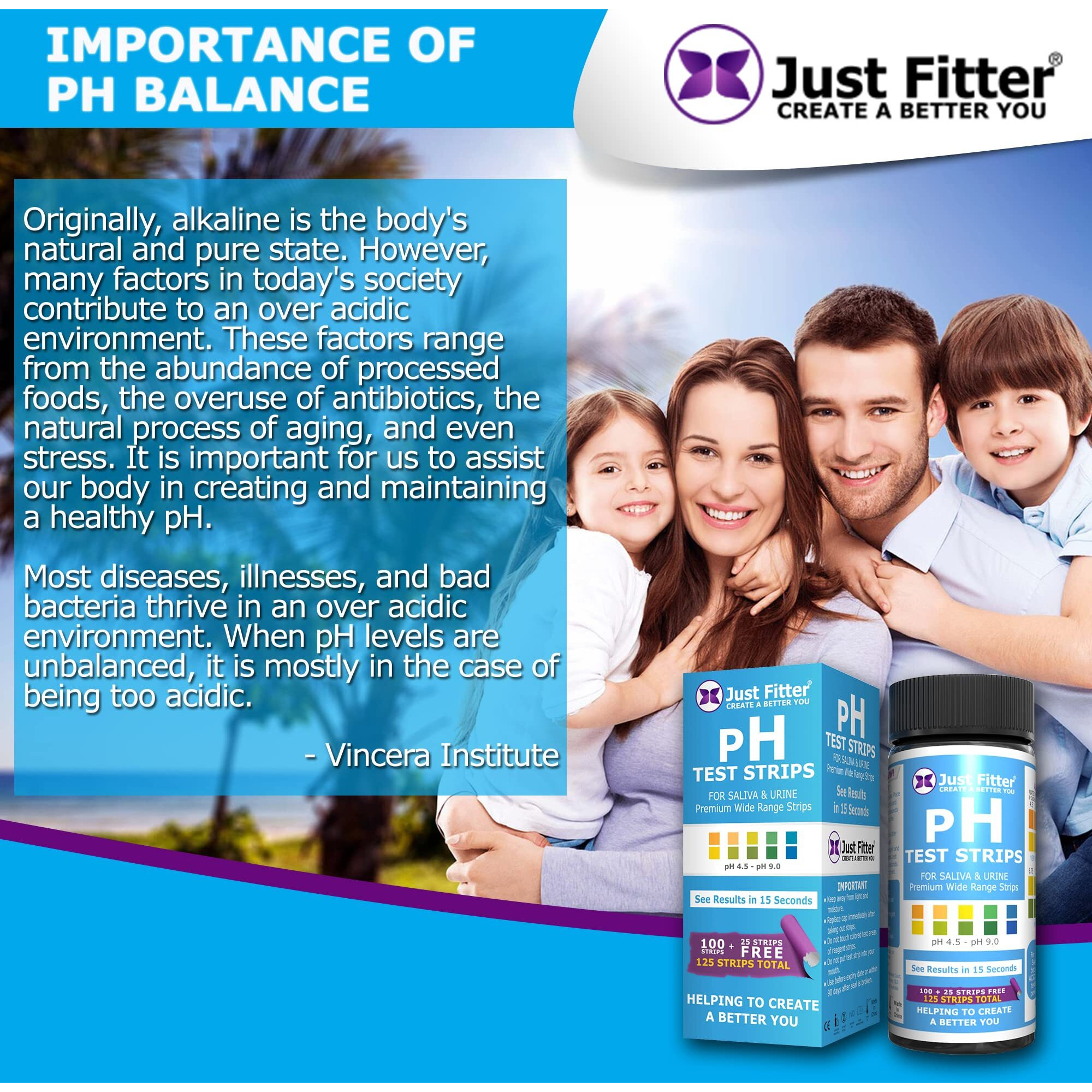 Just Fitter Ph Test Strips For Testing Alkaline And Acid Levels In The Body. Track & Monitor Your Ph Level Using Saliva And Urine. Get Highly Accurate Results In Seconds.