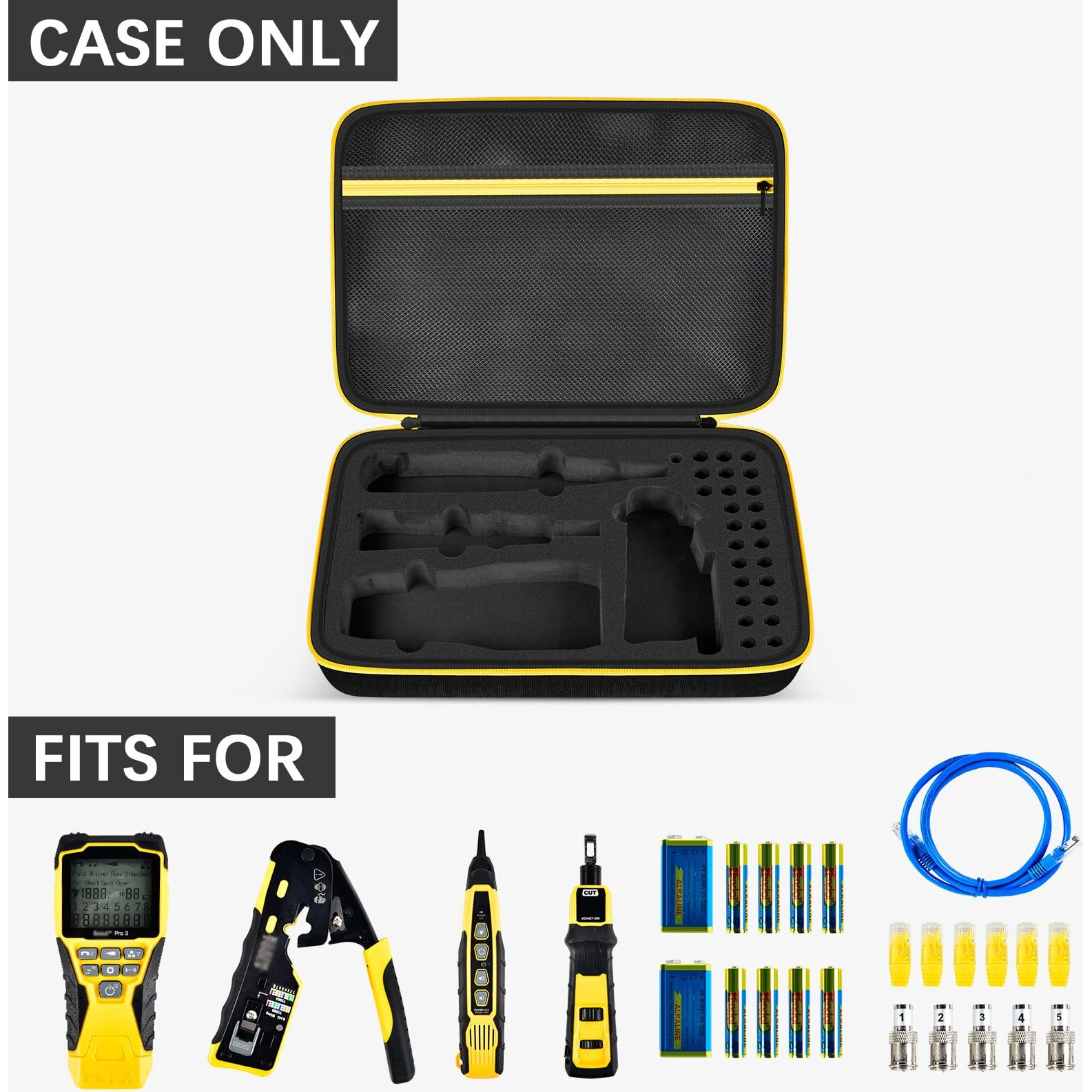 Case Compatible With Klein Tools Vdv501-851 Vdv500-123 Vdv226-110 Vdv427-300. Storage Carrying Travel Holder For Cable Tester For Scout Pro 3/ Tracer Probe/Wire Stripper And Accessories (Box Only)
